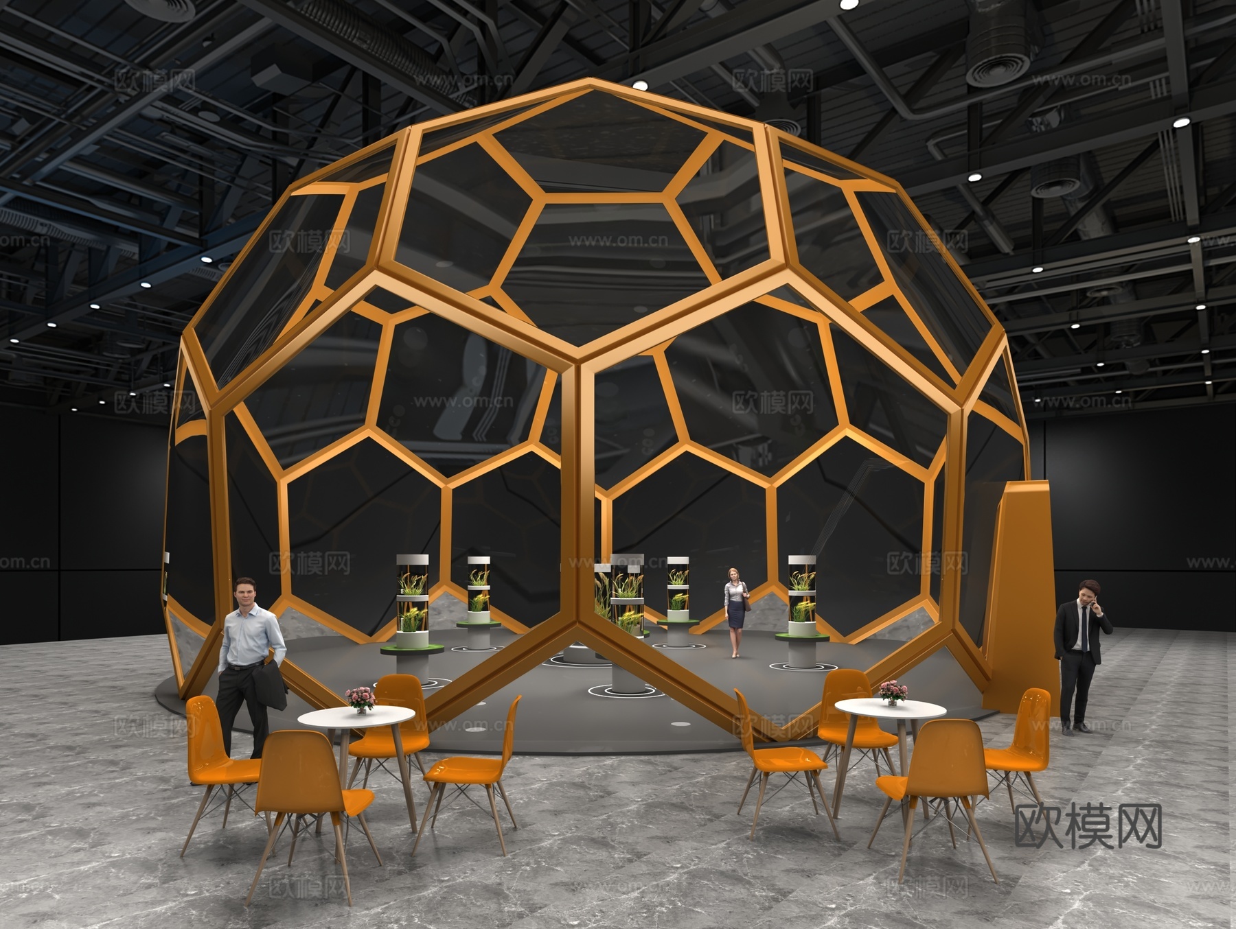 现代展厅3d模型