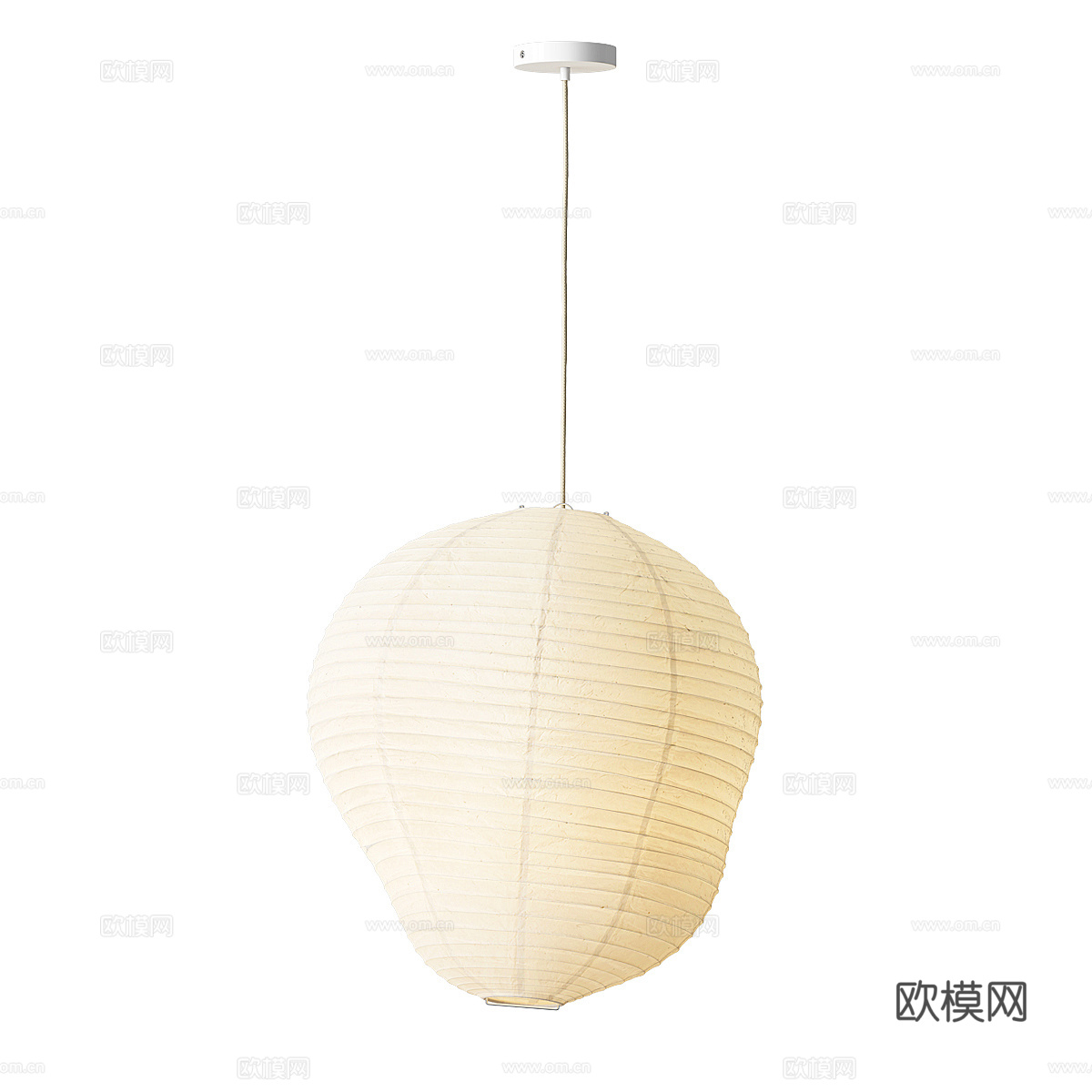 新中式侘寂藤编布艺装饰吊灯3d模型