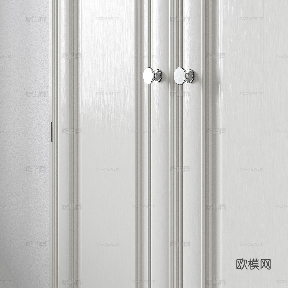 现代意式开门衣柜3d模型