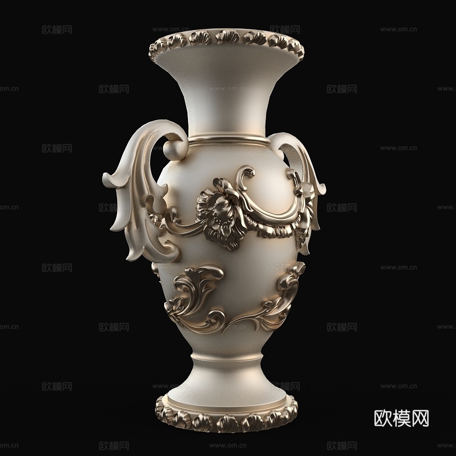 法式花瓶 花瓶3d模型