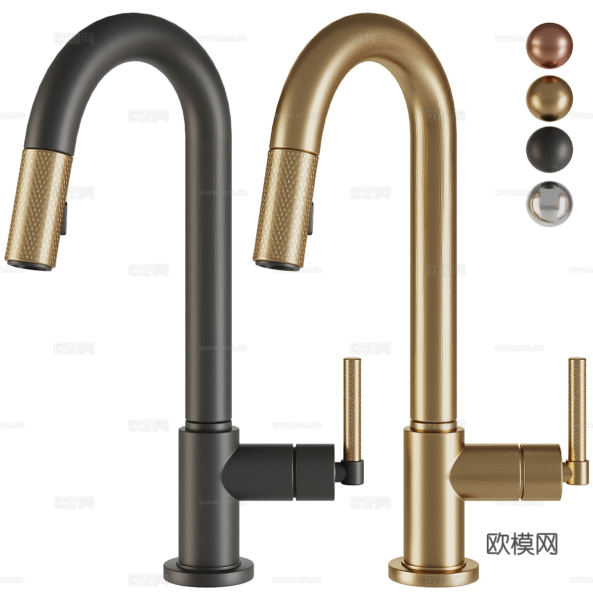 现代意式轻奢厨房水龙头3d模型