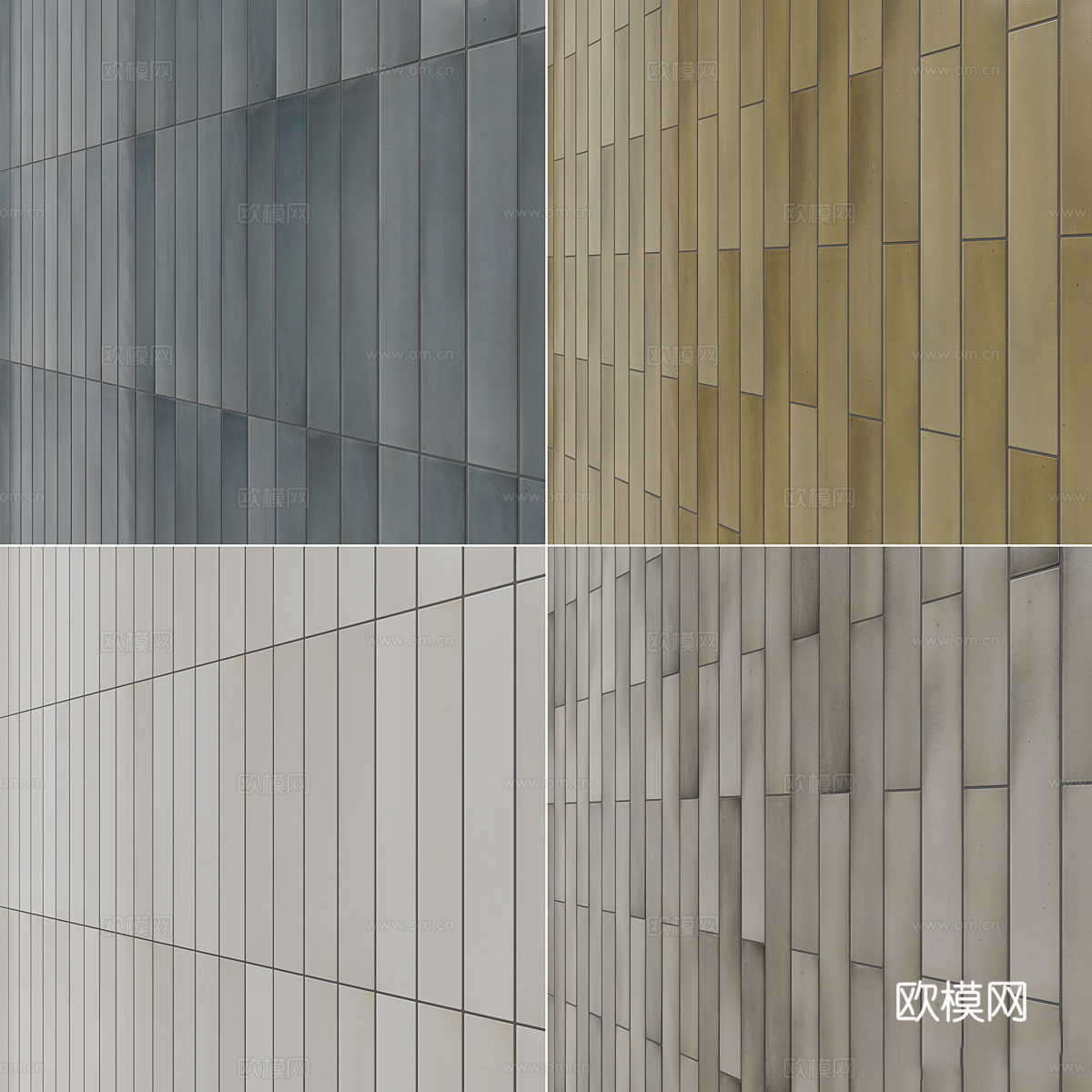 新中式瓷砖 花砖 条砖3d模型