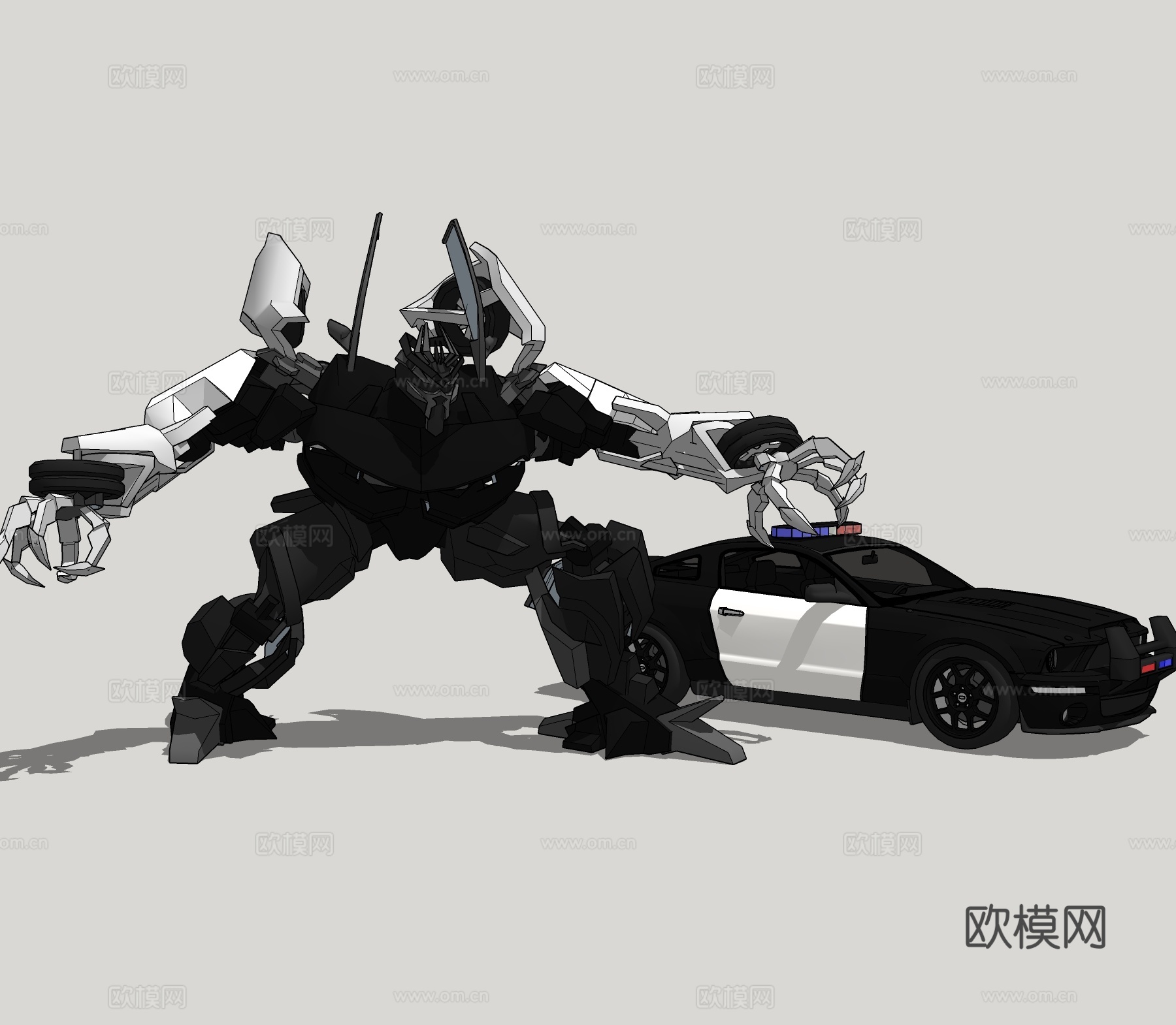 现代高达机器人免费su模型下载