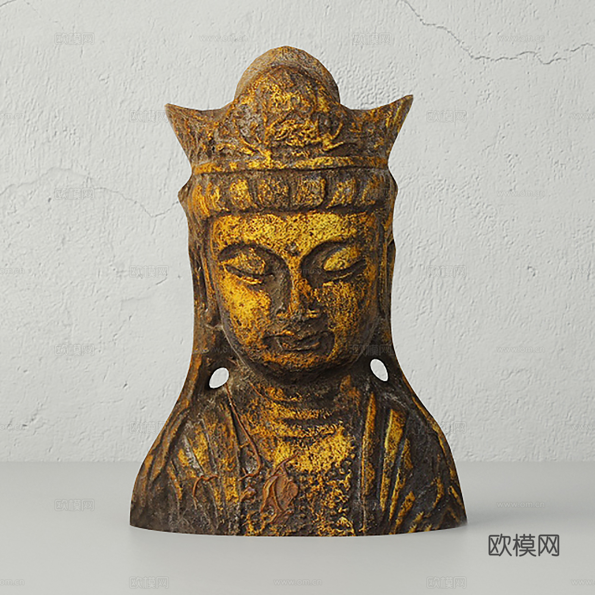 中式雕塑  人物雕塑  雕塑摆件3d模型