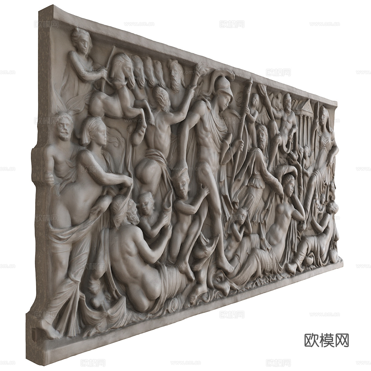 法式浅浮雕艺术挂饰3d模型