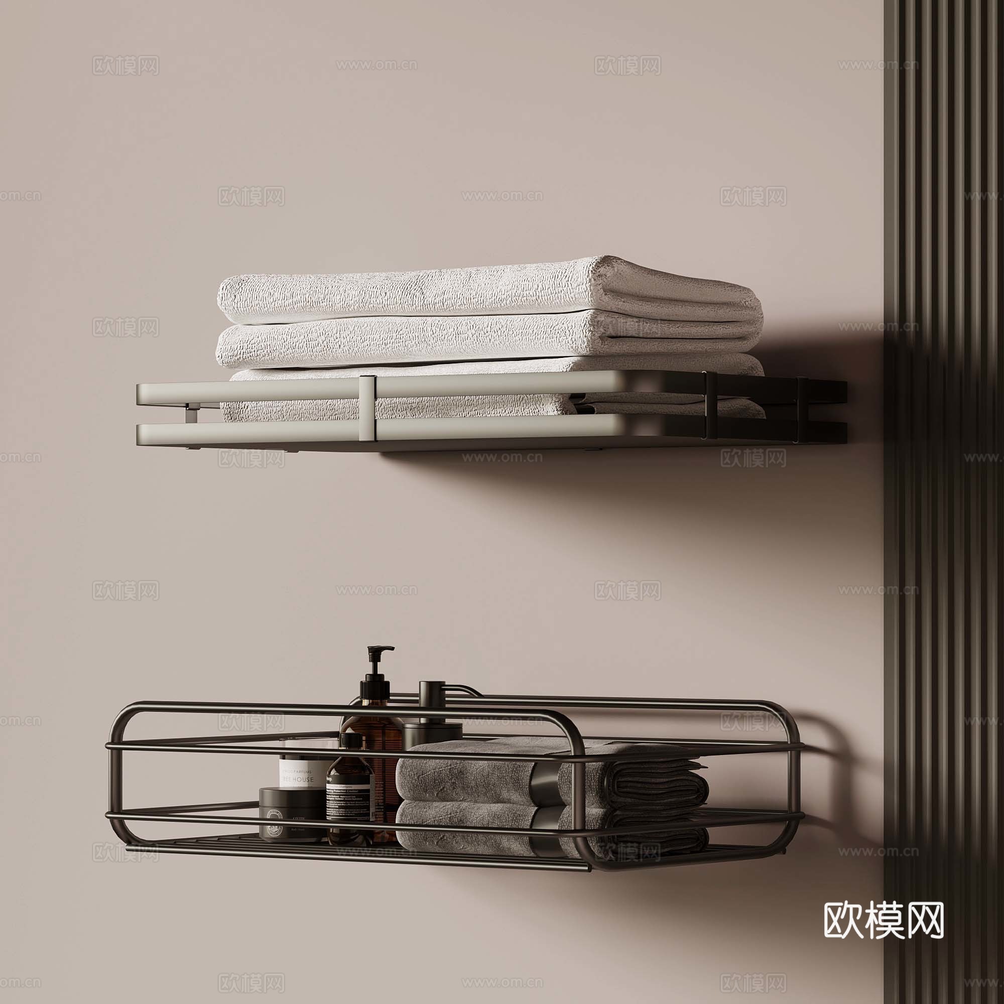 36现代毛巾架su模型