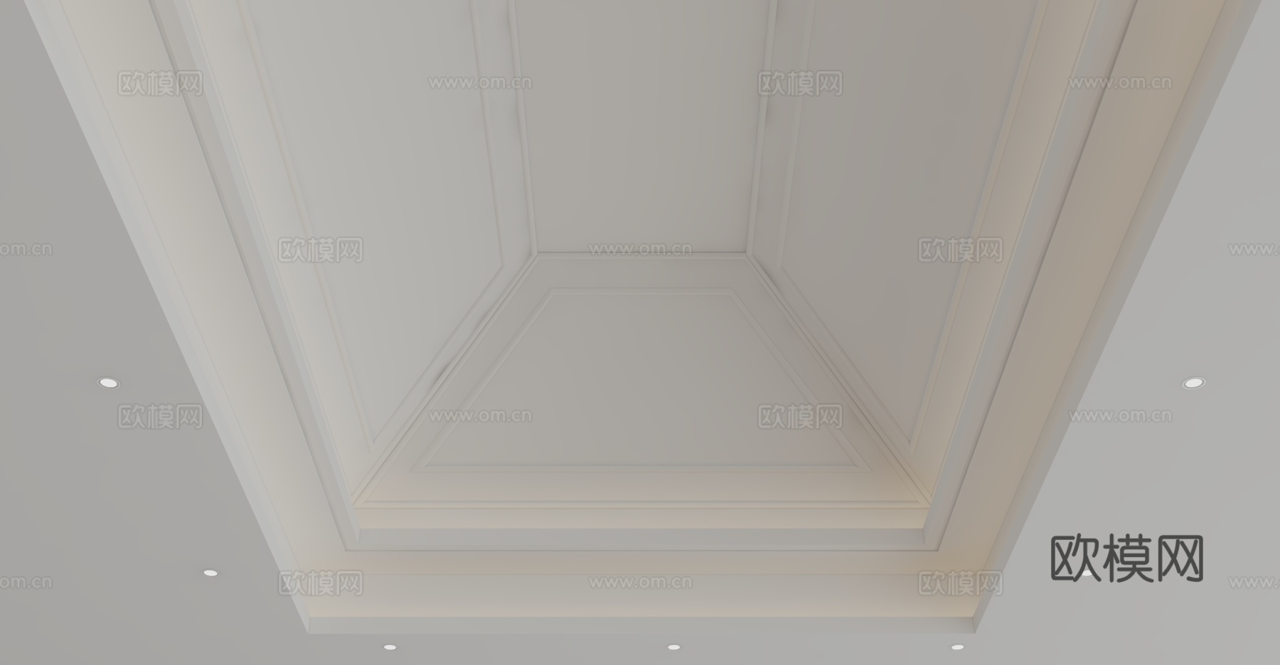 美式天花吊顶3d模型