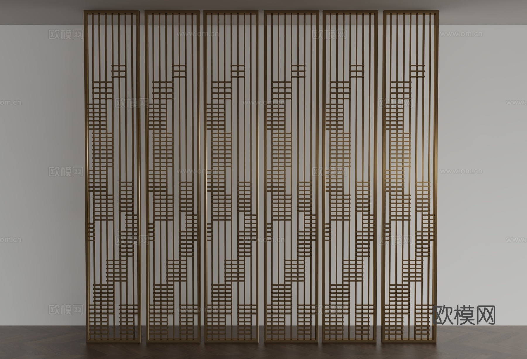 现代屏风隔断3d模型下载