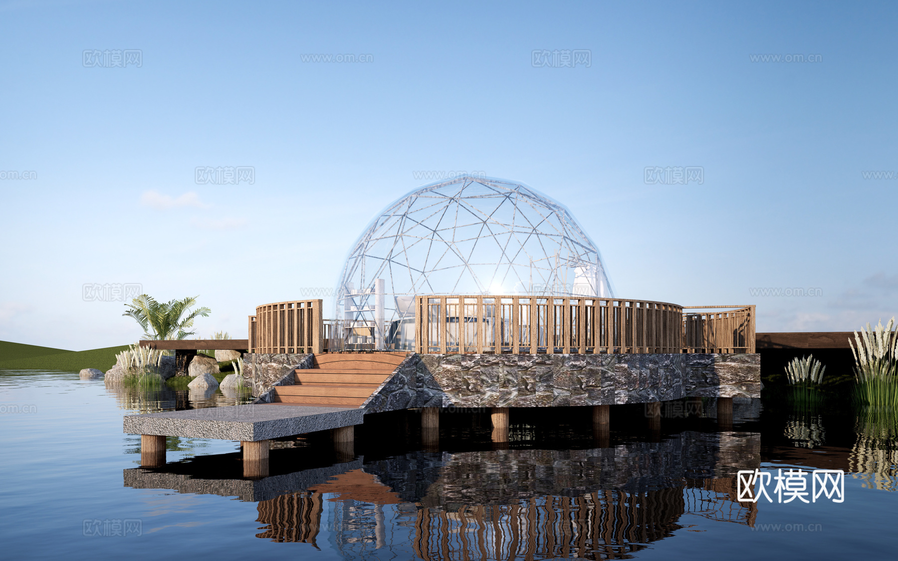 现代球形帐篷 露营帐篷 露营民宿 星空帐篷su模型