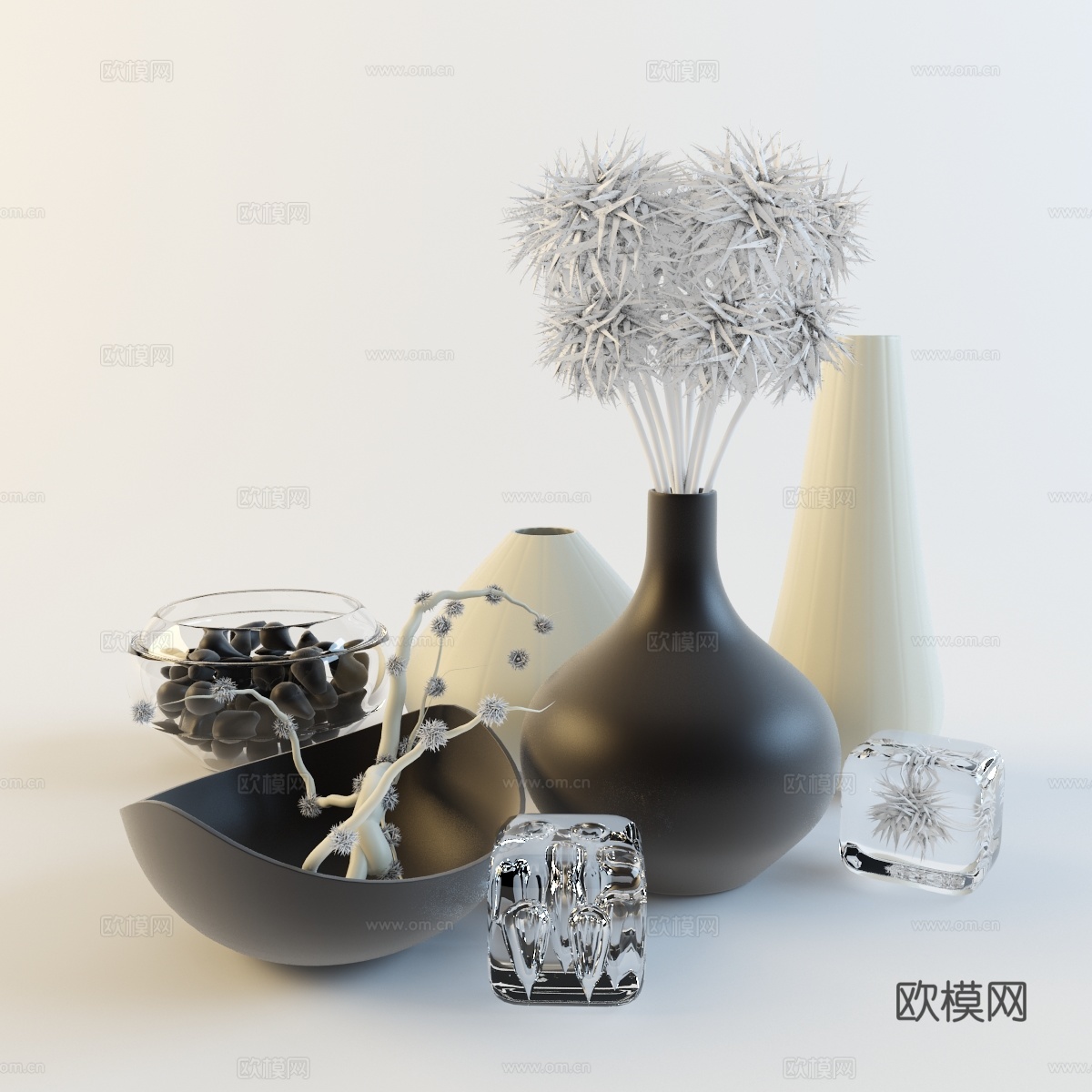 饰品摆件 摆件组合3d模型