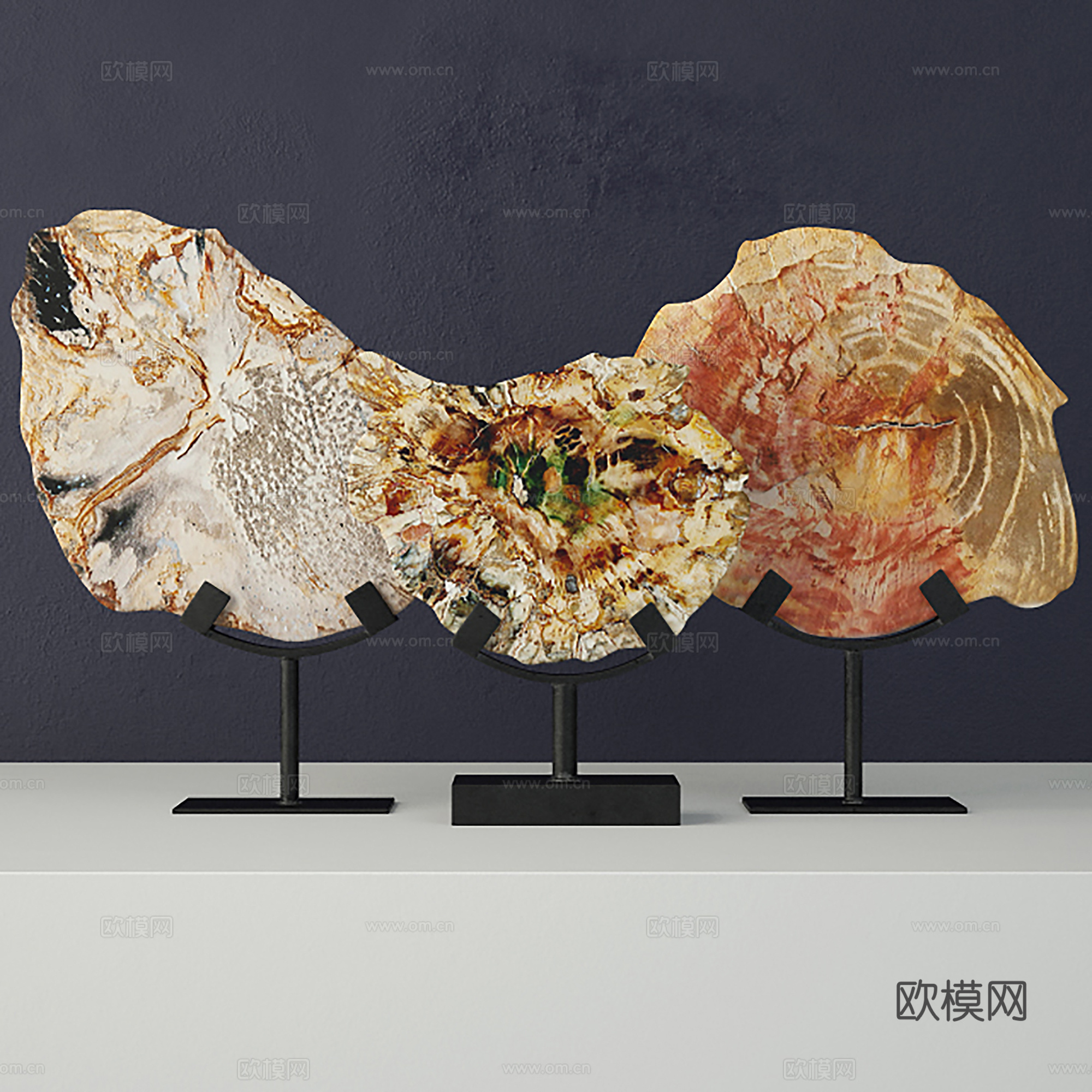 现代饰品摆件 摆件组合3d模型
