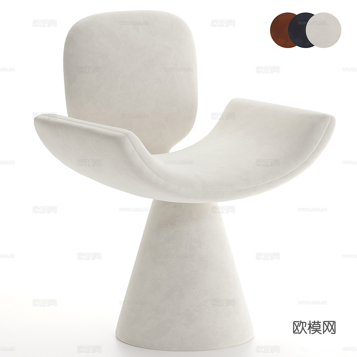 现代意式 ArmoLux 布艺椅子3d模型