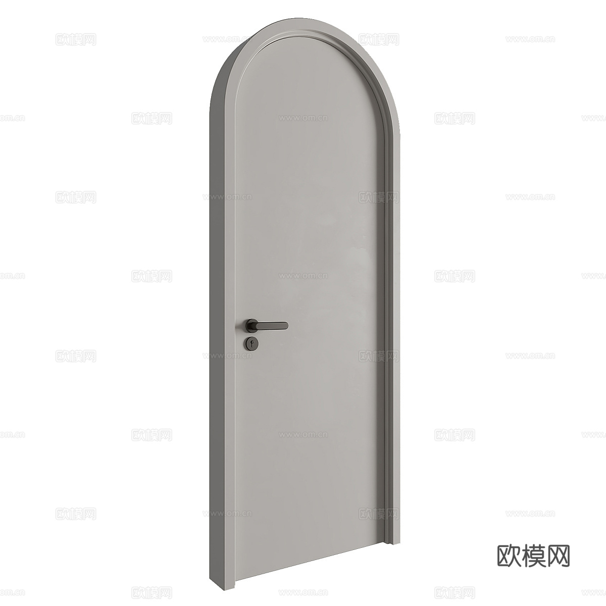现代意式木质拱形门3d模型