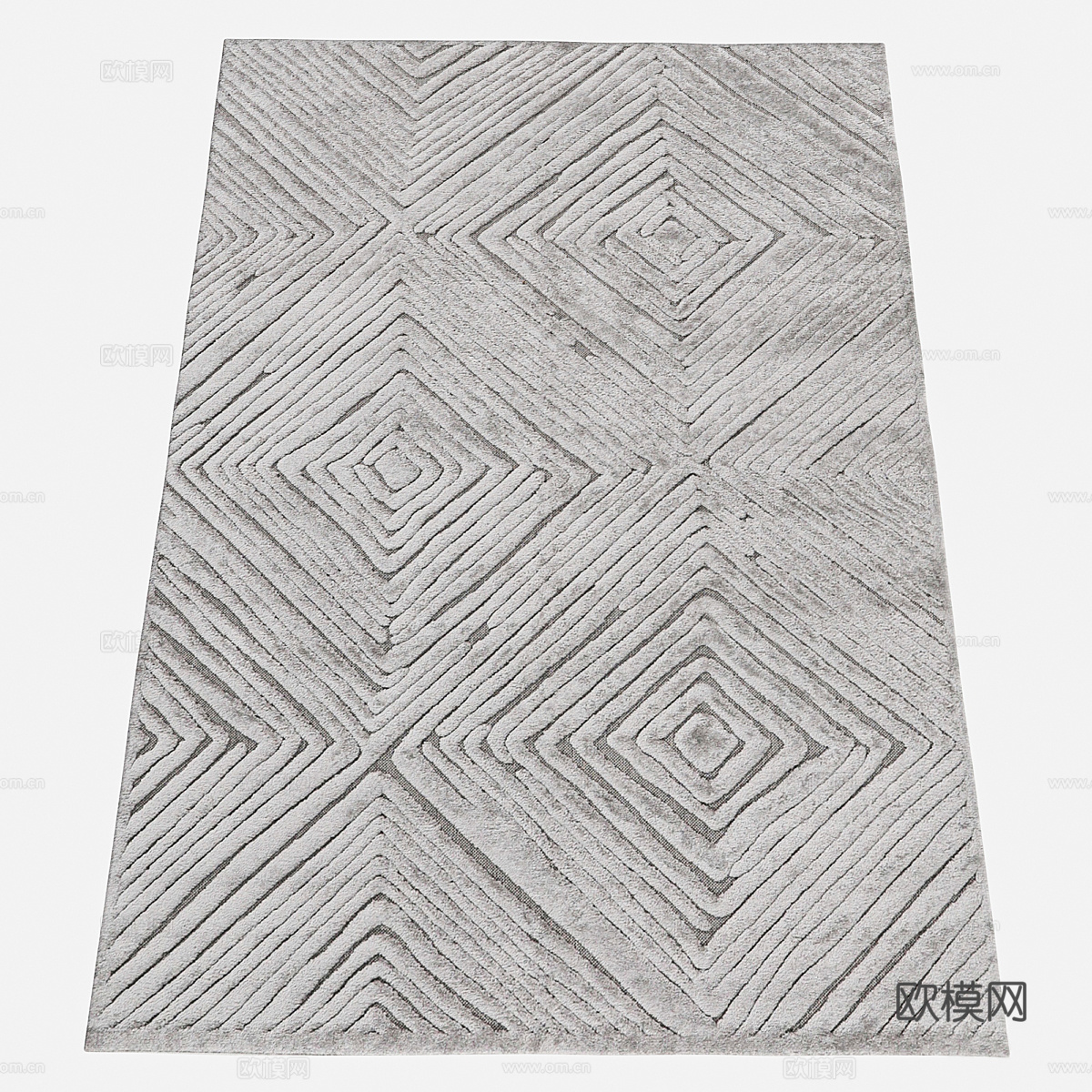 现代意式布艺地毯3d模型