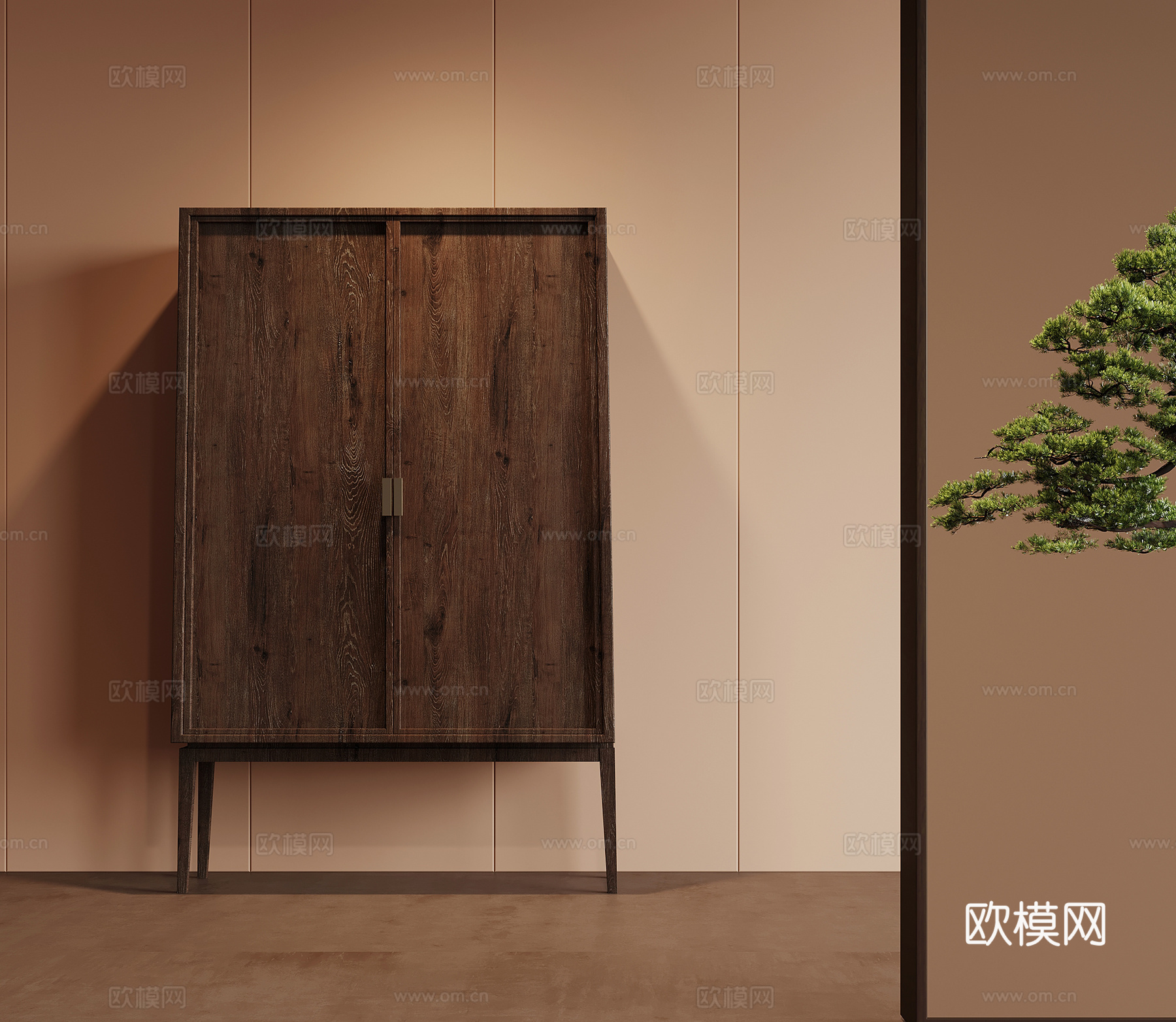 09储物柜 新中式储物柜 边柜 地柜3d模型