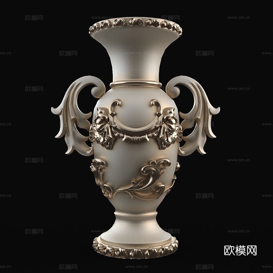 法式花瓶 花瓶3d模型