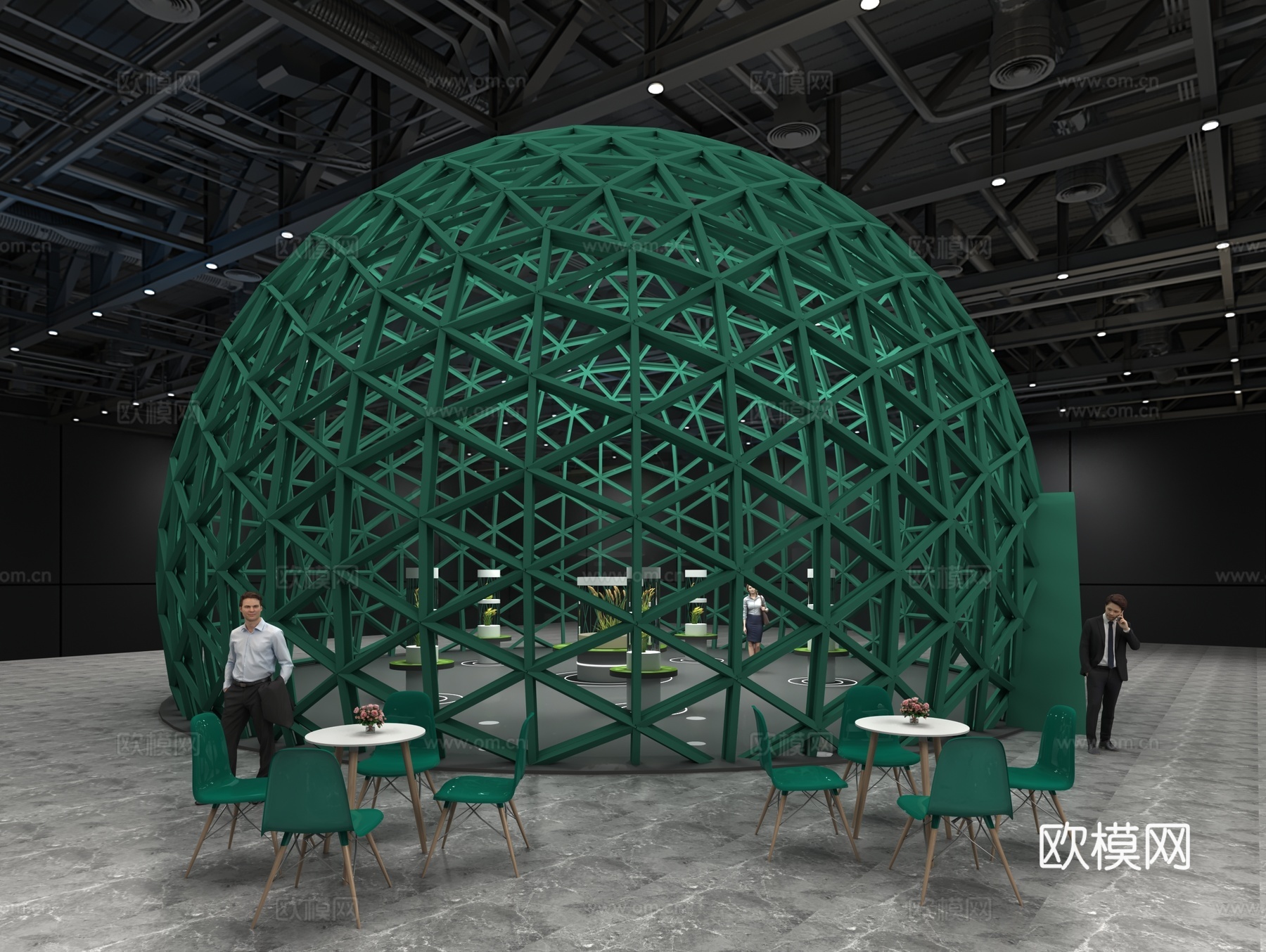 现代展厅3d模型