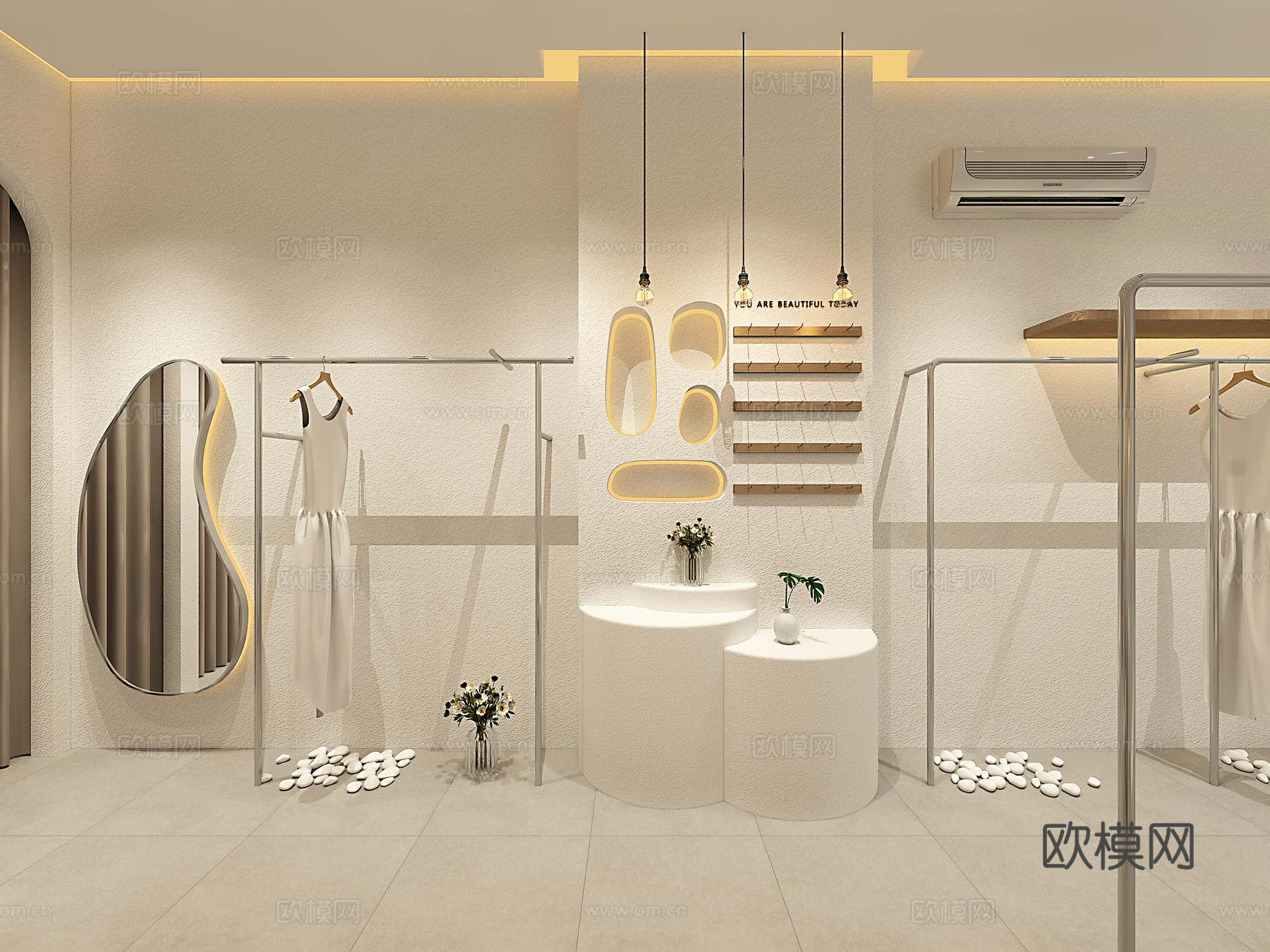 有调性的服装店3d模型