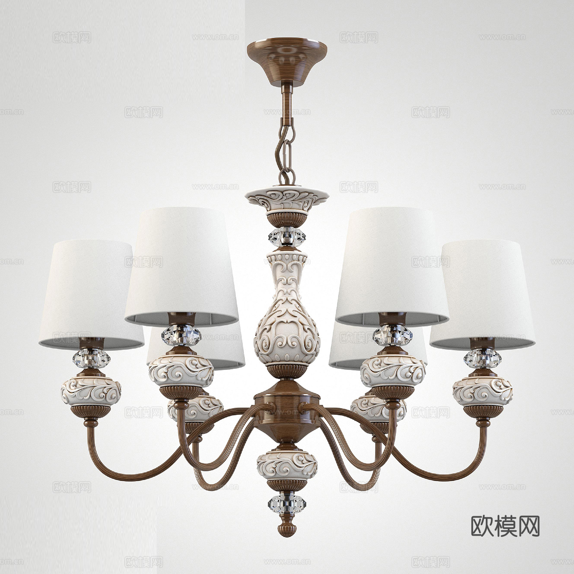 欧式吊灯 创意吊灯 别墅吊灯 客厅卧室吊灯3d模型下载