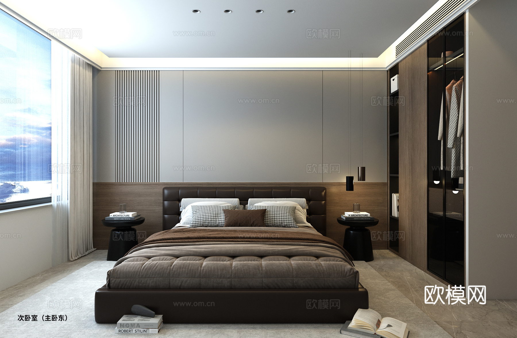 现代意式， 三个卧室;免费3d模型
