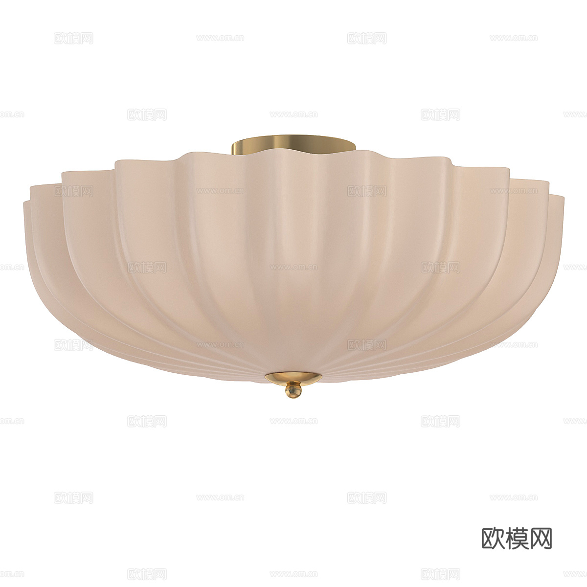 现代轻奢玻璃吸顶灯3d模型