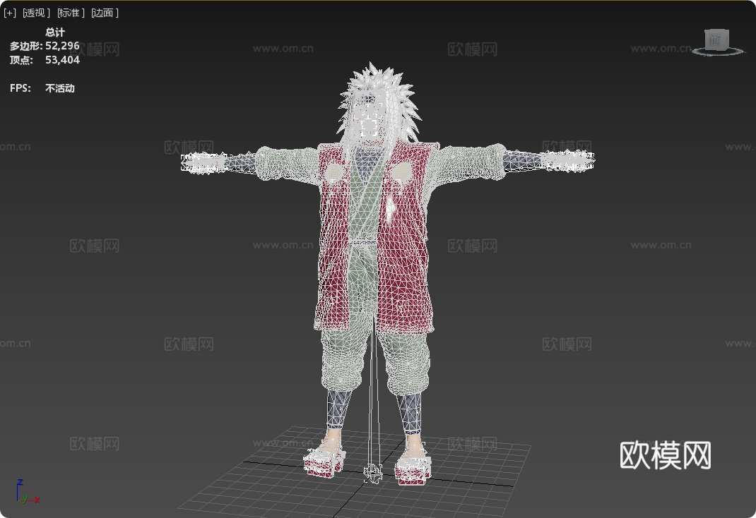 《火影忍者》自来也，酷似孙笑川天皇，次世代带带大师兄3d模型