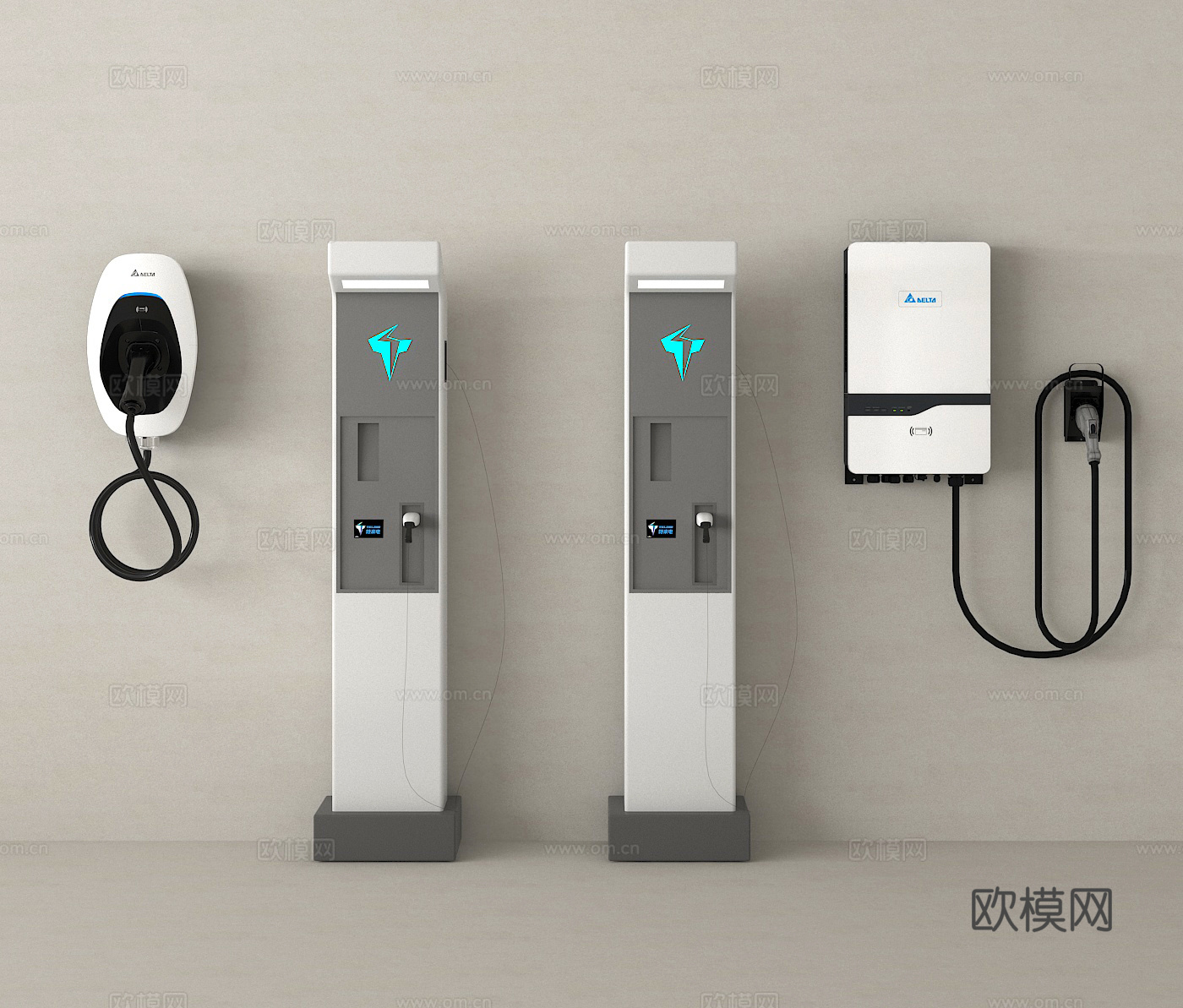 汽车充电桩su模型