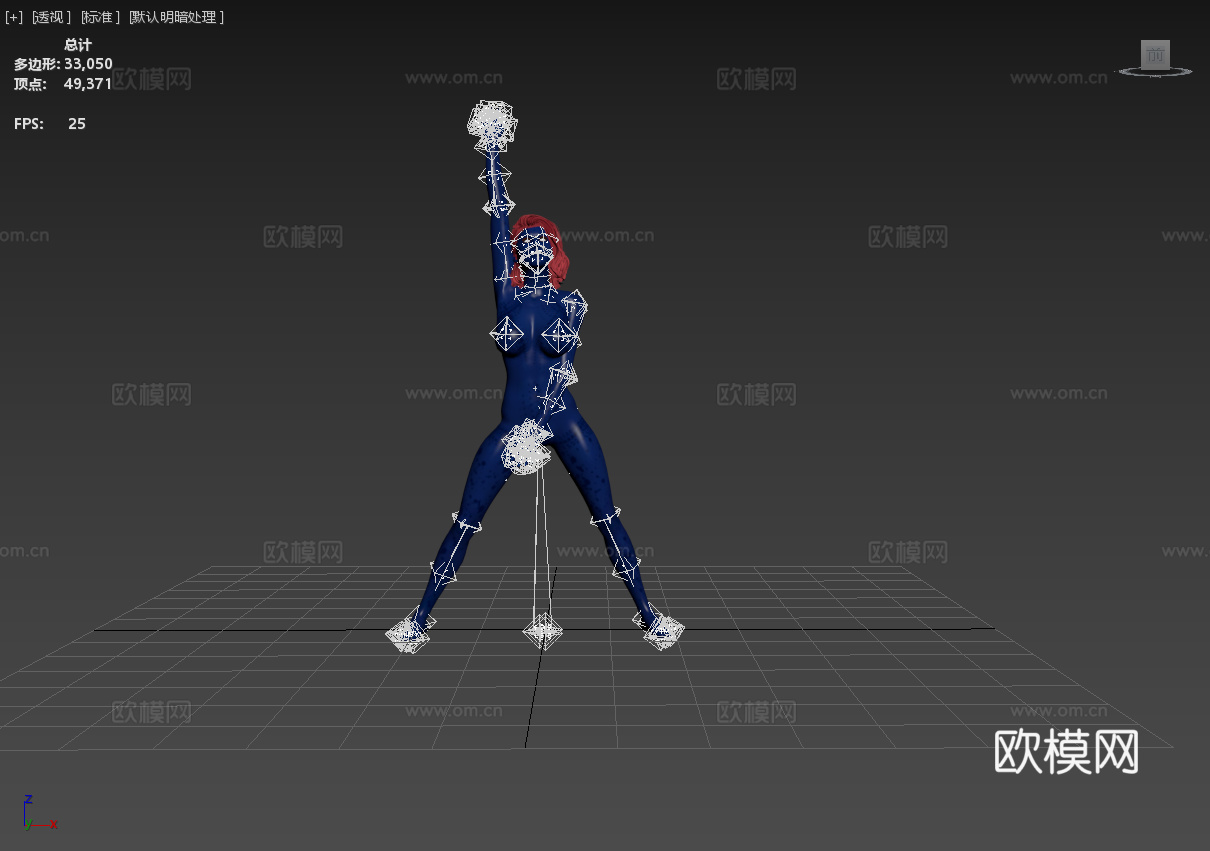 漫威《x战警：逆转未来》魔形女瑞雯，詹妮弗劳伦斯，好莱坞3d模型