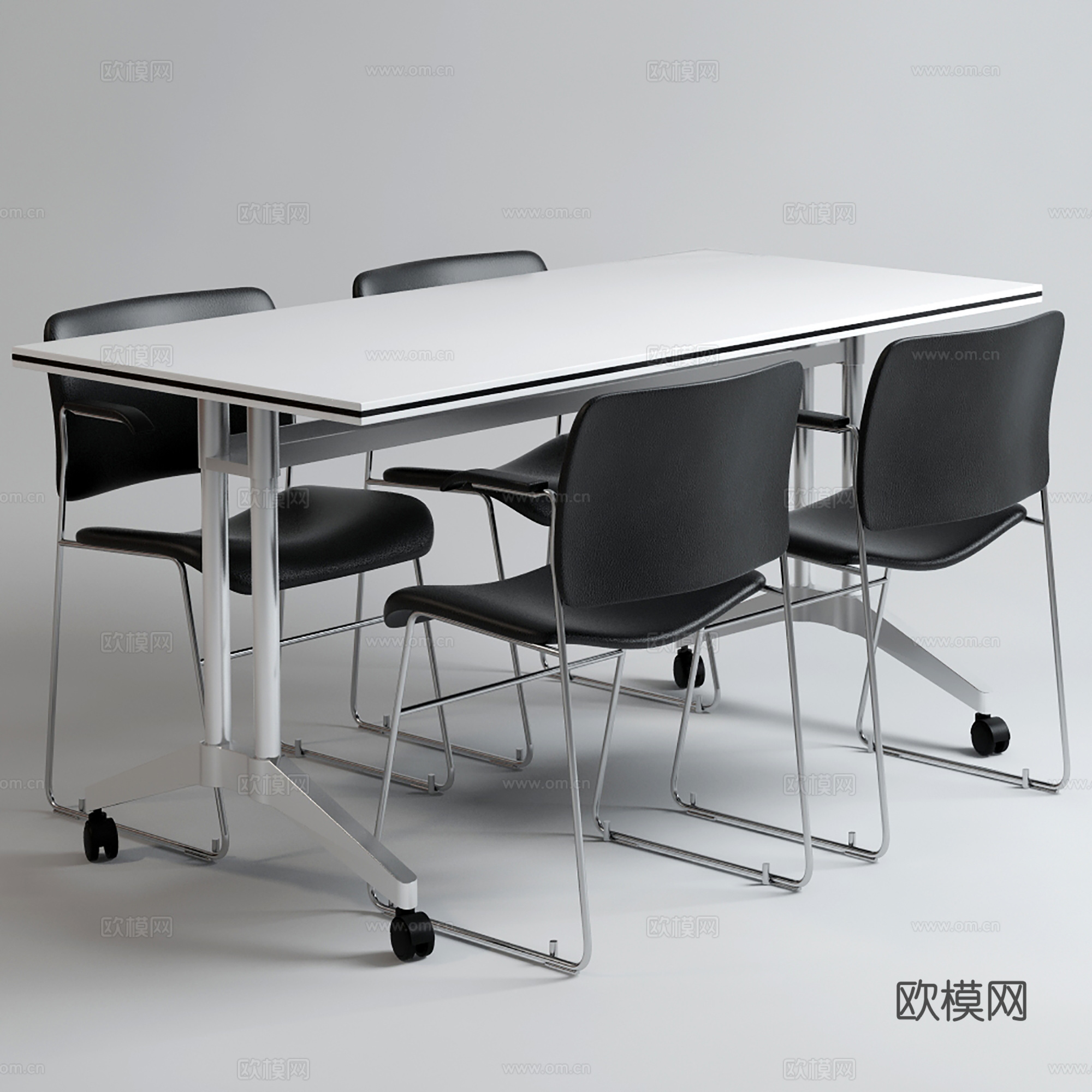 现代办公桌椅 会议桌椅 洽谈桌椅3d模型