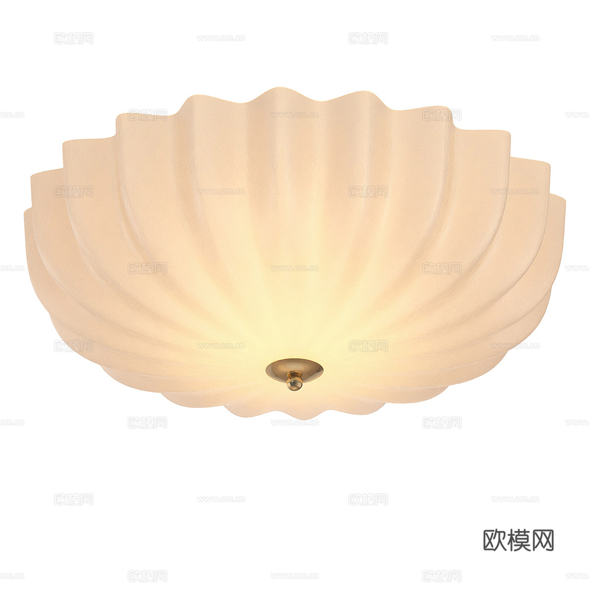 现代轻奢玻璃吸顶灯3d模型