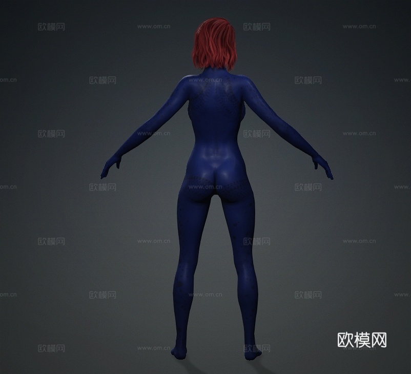 漫威《x战警：逆转未来》魔形女瑞雯，詹妮弗劳伦斯，好莱坞3d模型