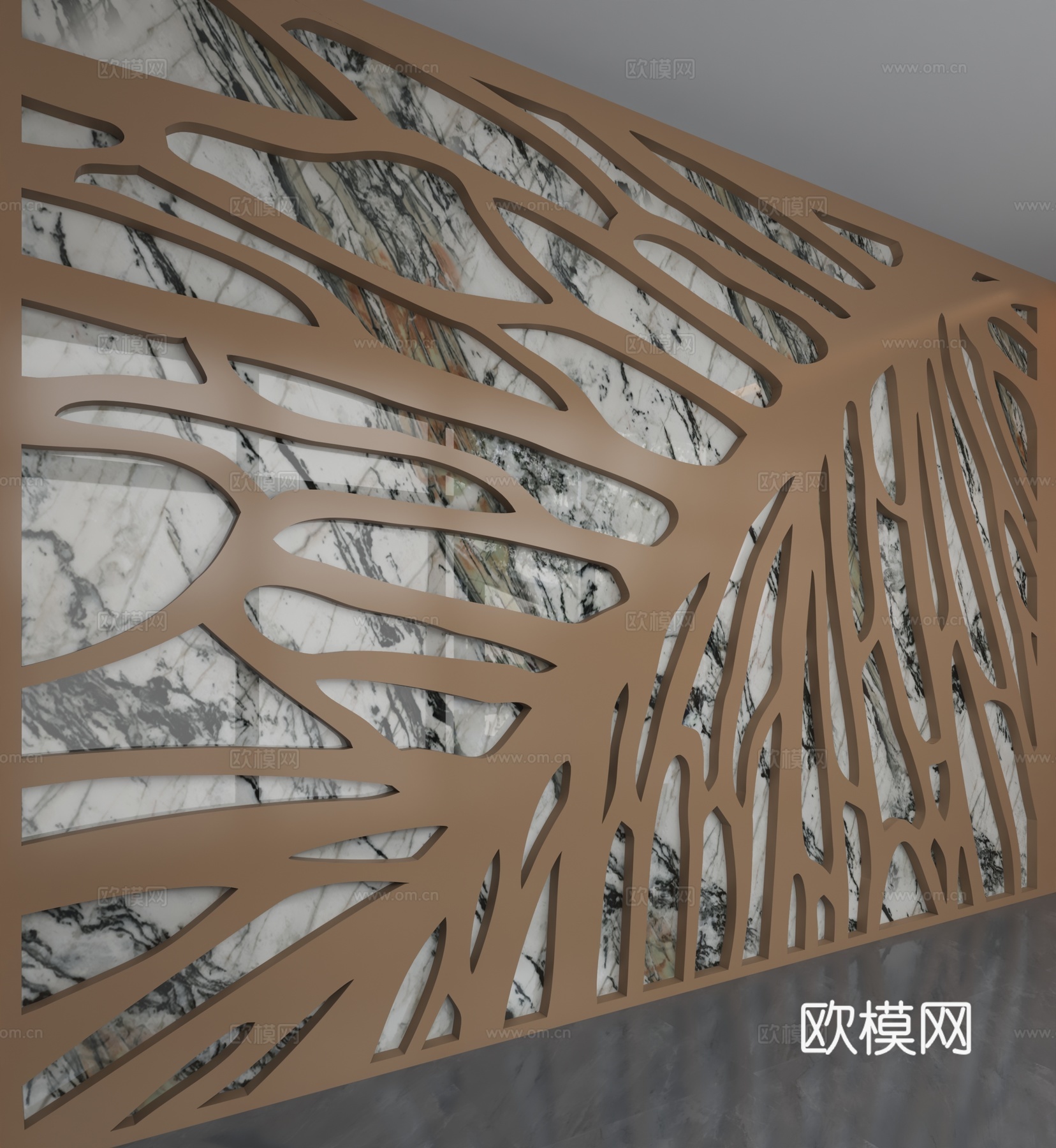 现代背景墙免费3d模型