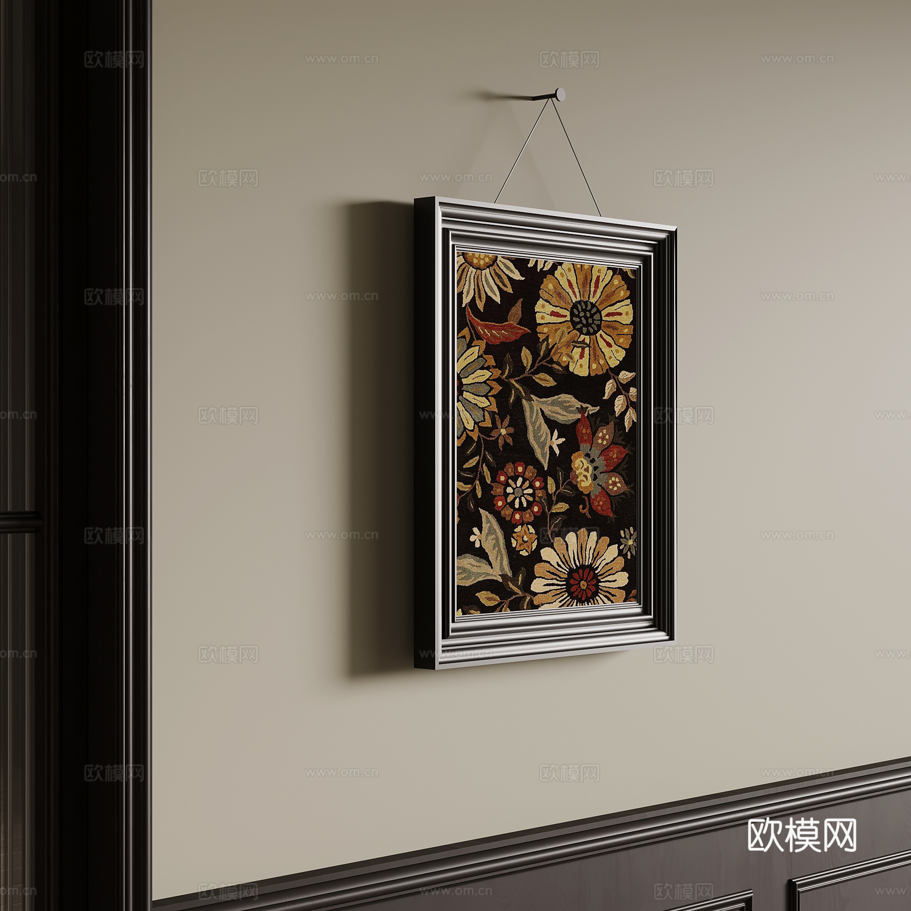 03法式复古风挂画 装饰画3d模型