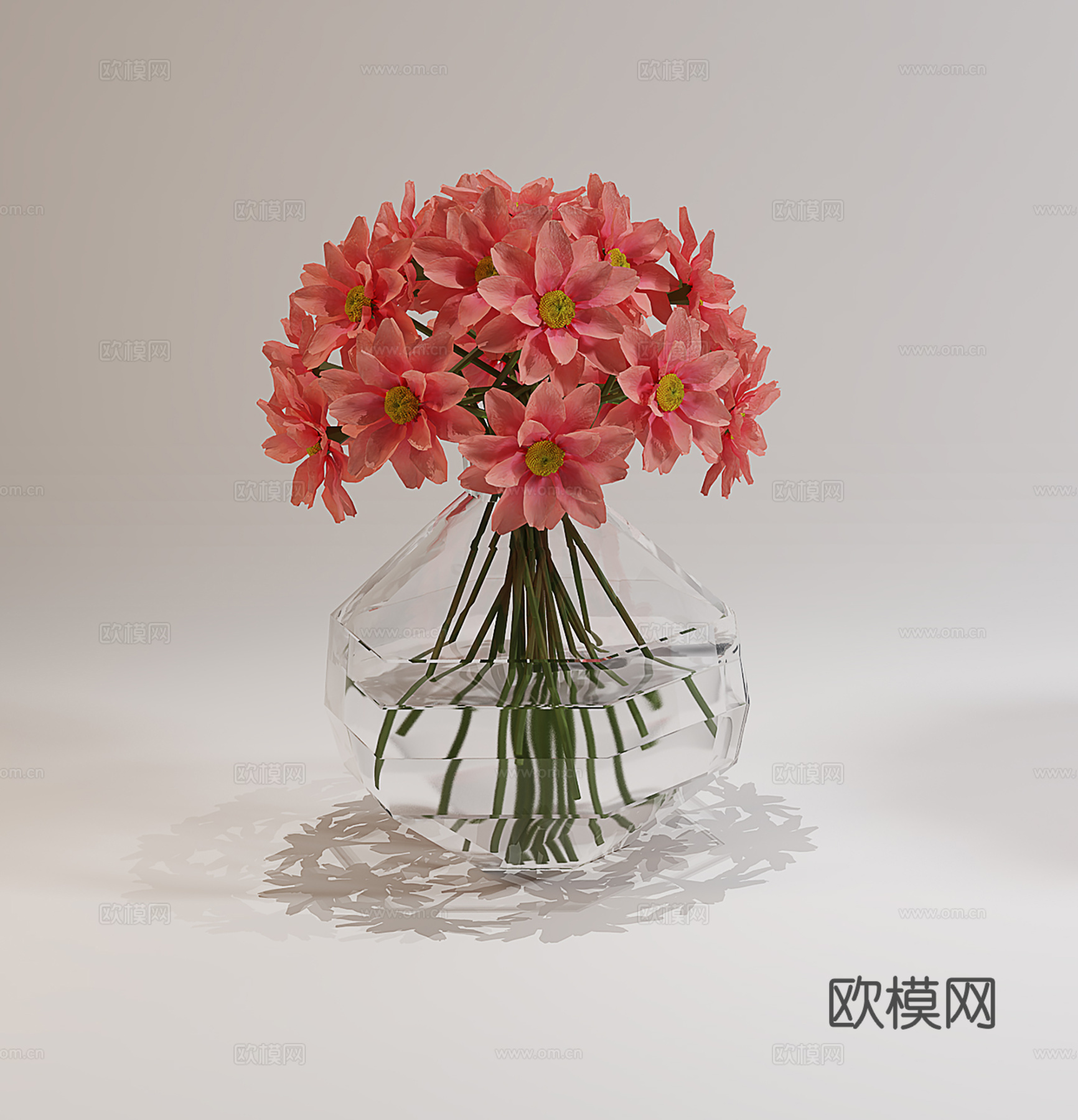 现代盆景  绿植盆栽 花瓶花艺3d模型