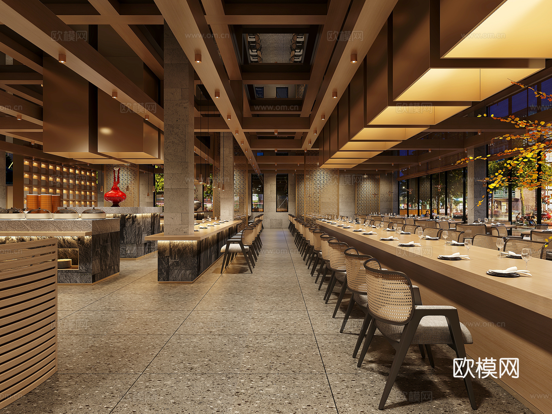 餐饮 餐厅3d模型