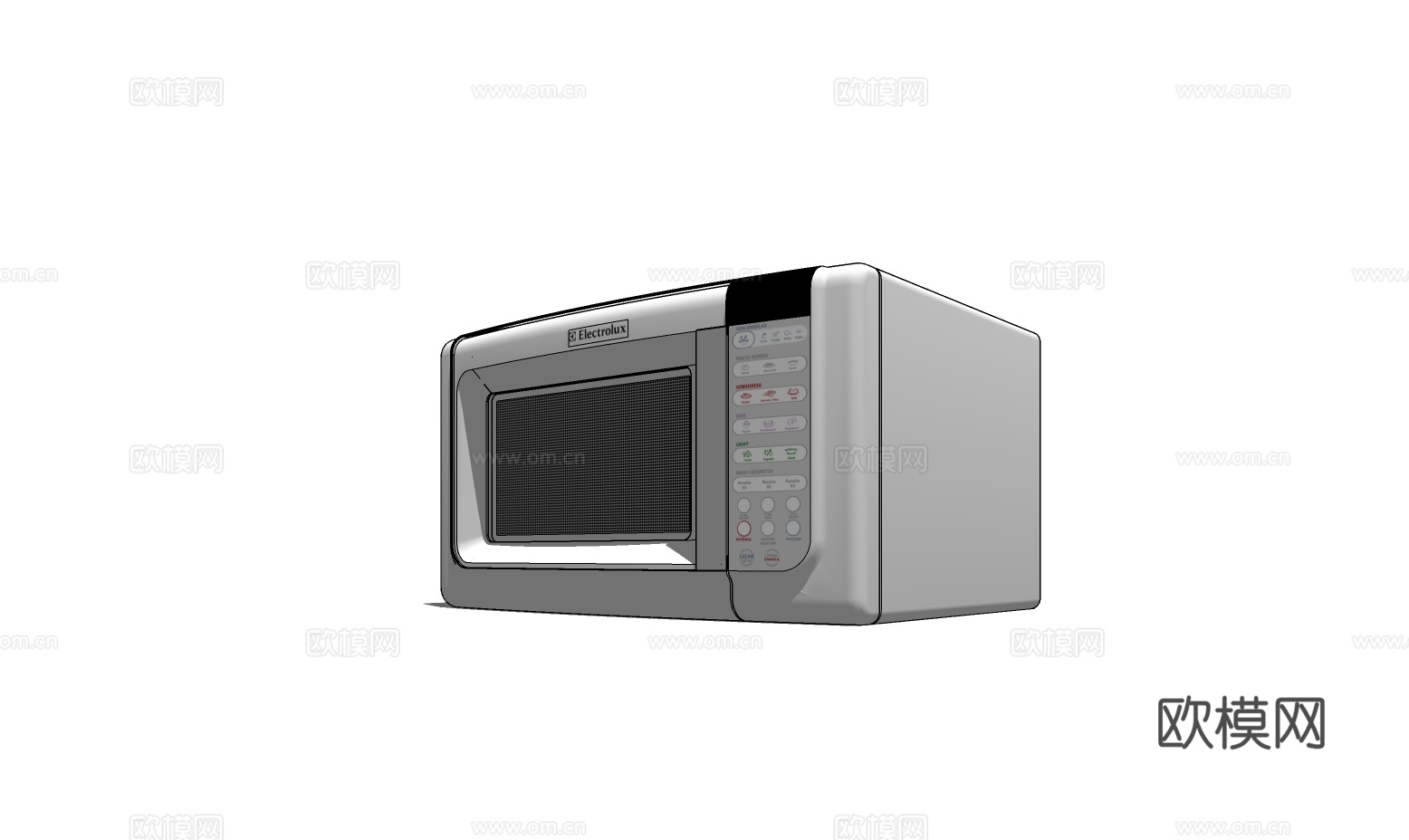 现代微波炉免费su模型下载