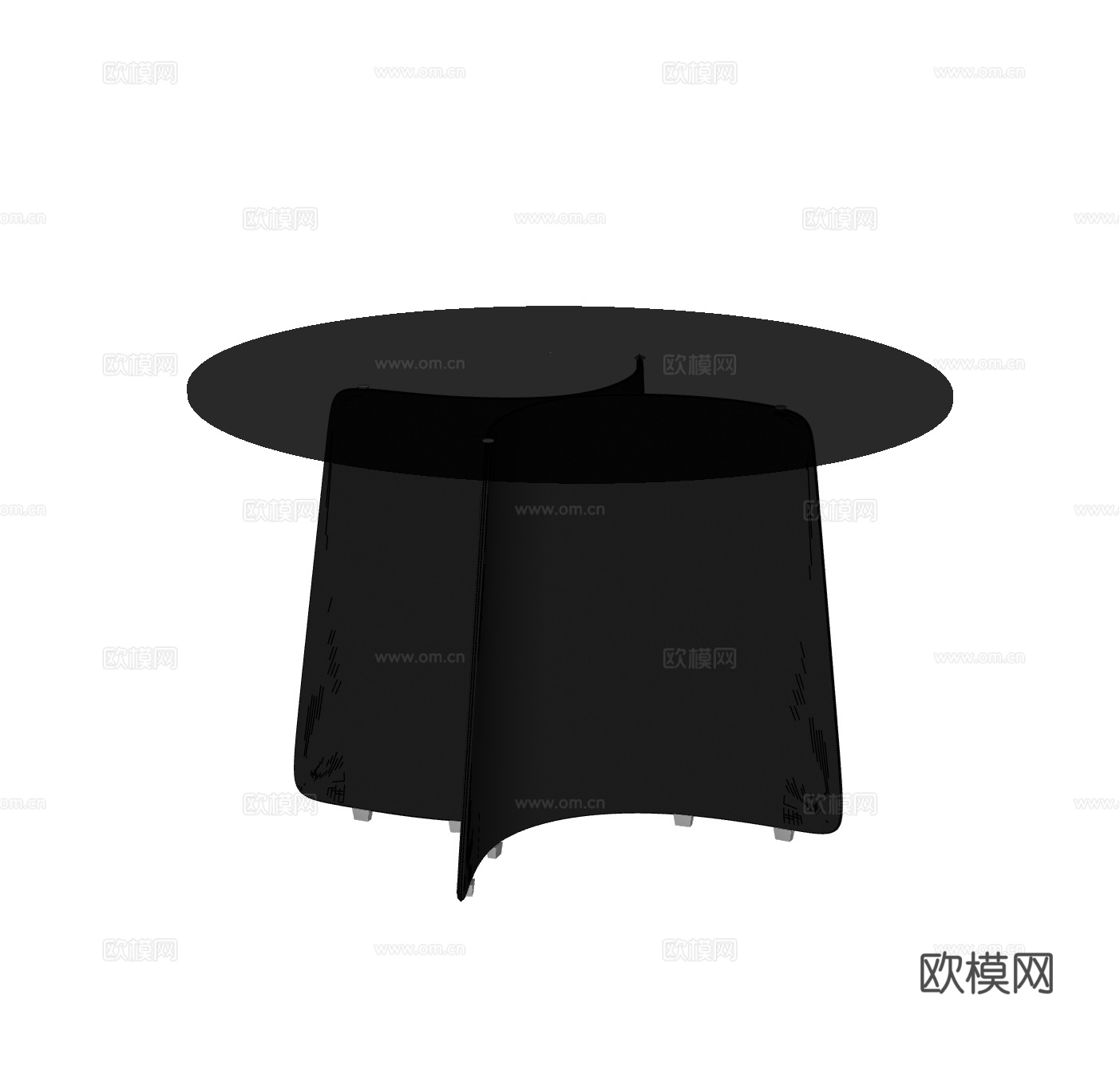 Pellizzoni 意式餐桌 现代餐桌 蝴蝶餐桌 玻璃餐桌3d模型