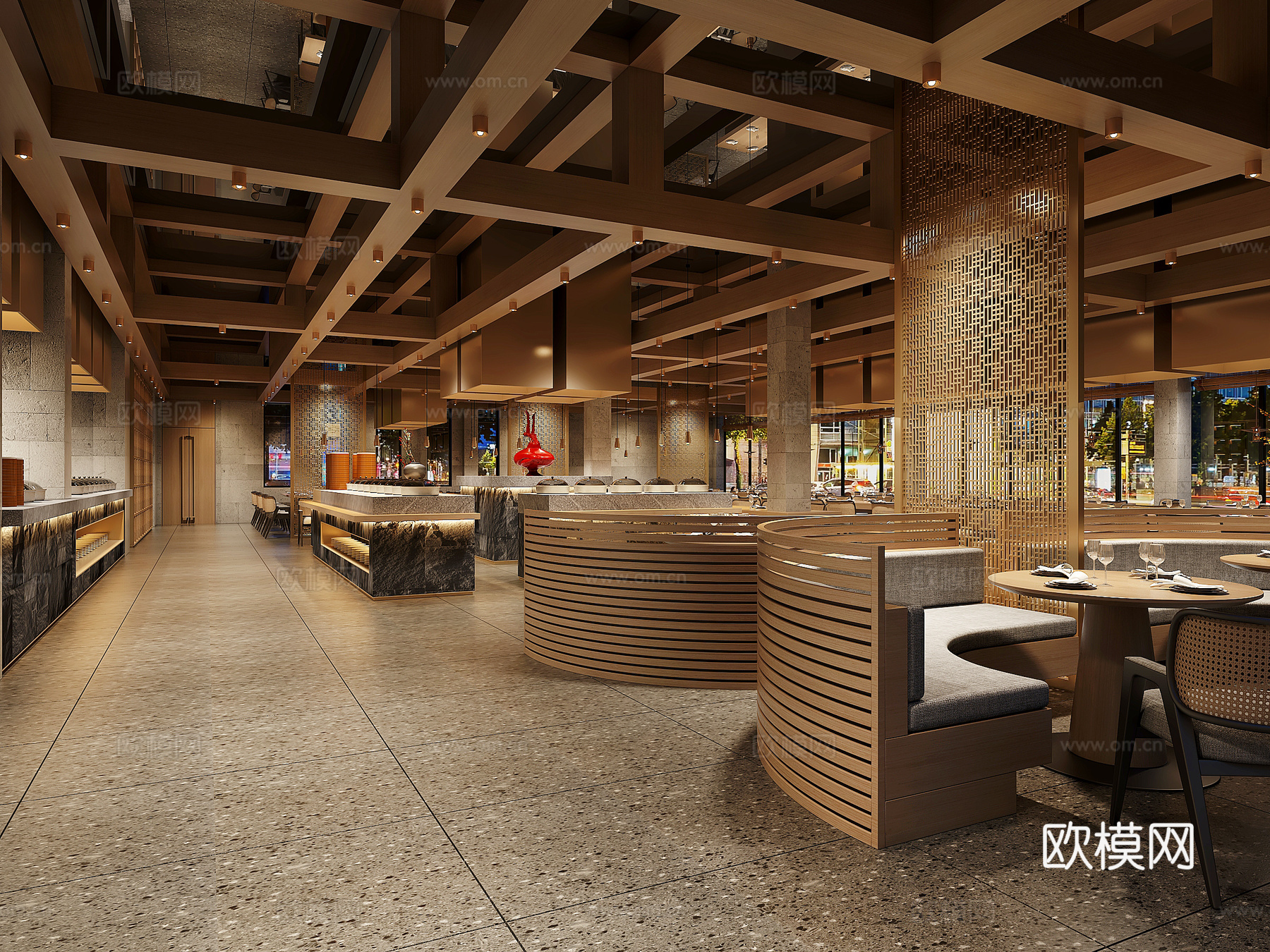 餐饮 餐厅3d模型