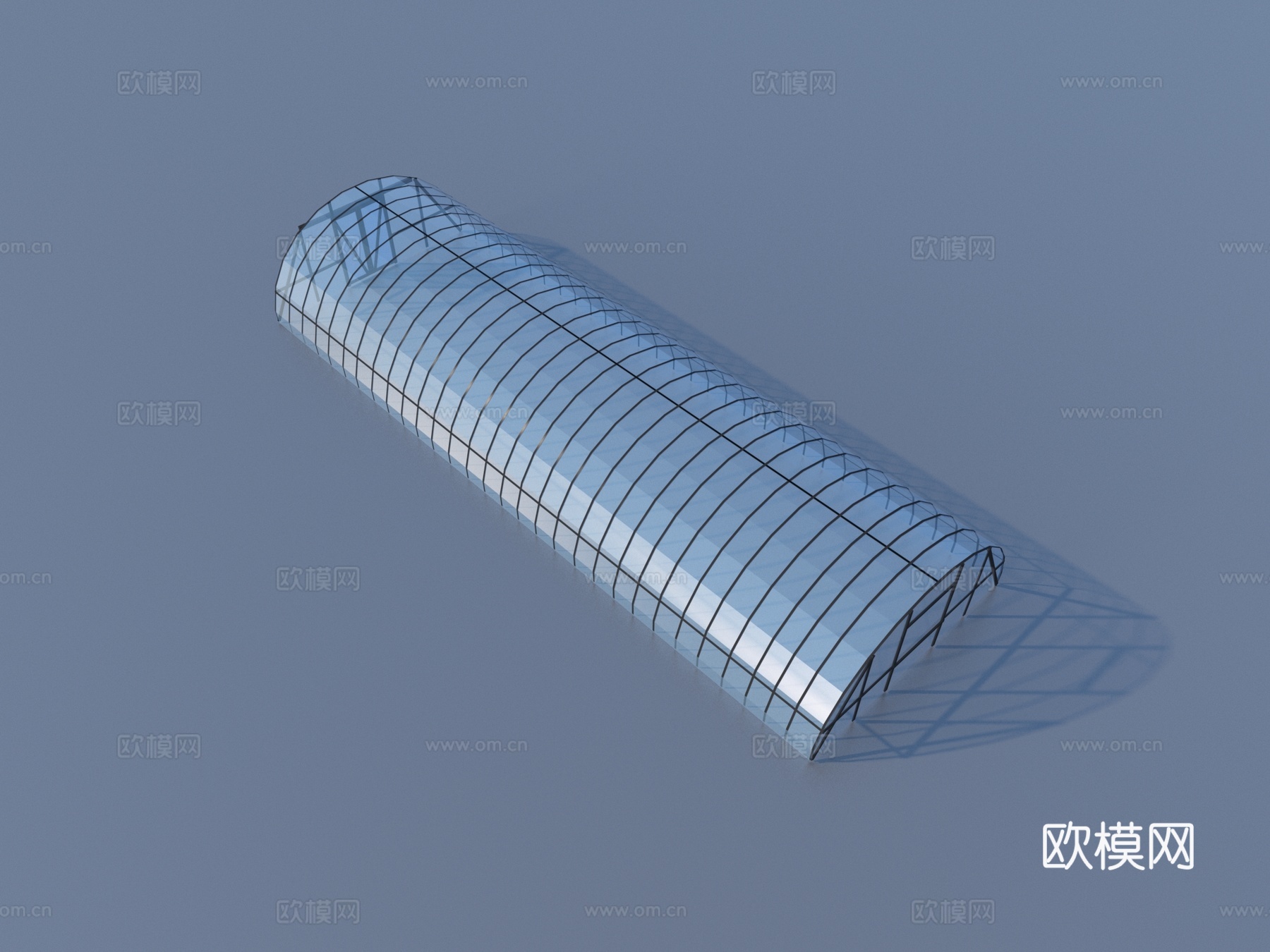 温室大棚 玻璃房 玻璃采光顶3d模型