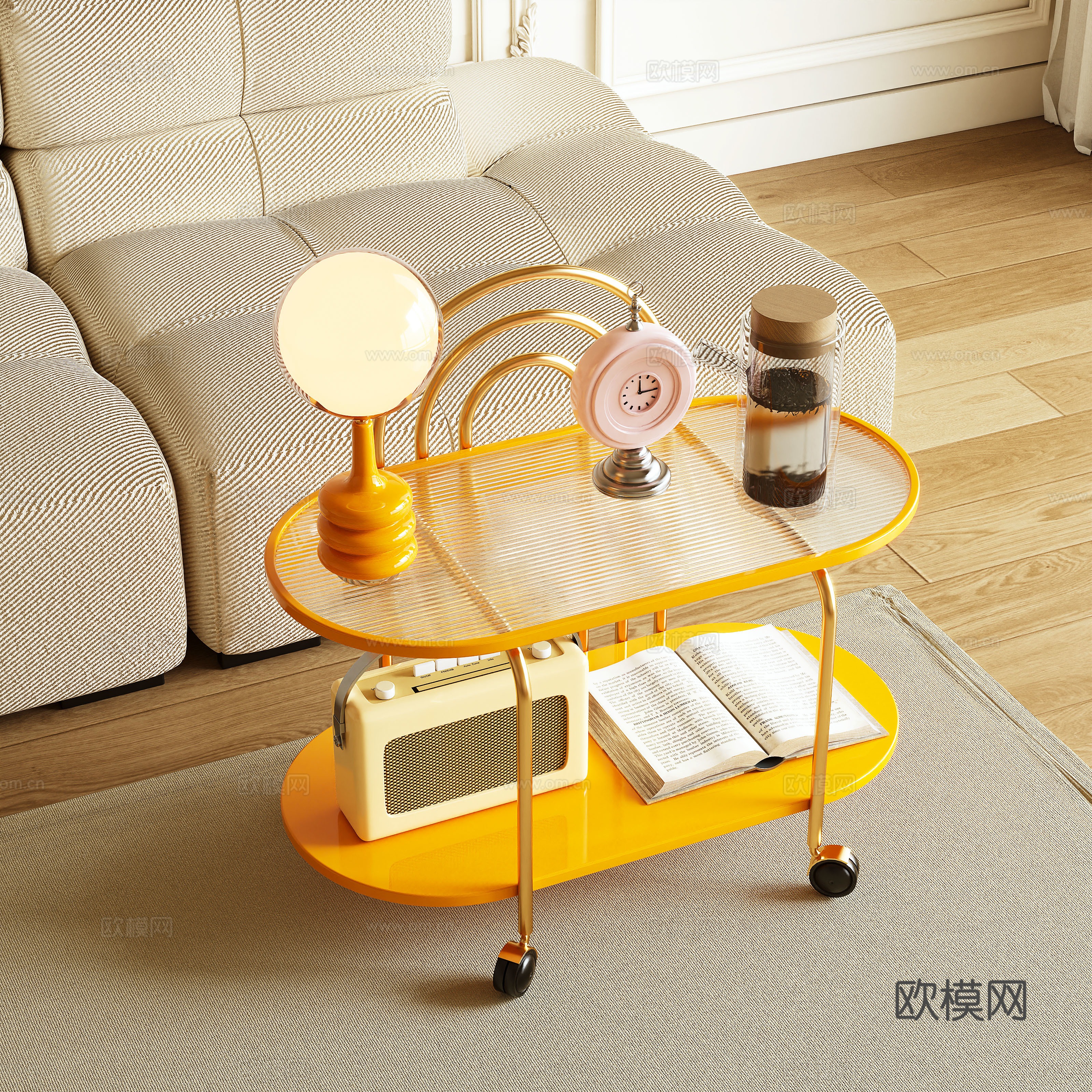 现代边几  移动边几3d模型