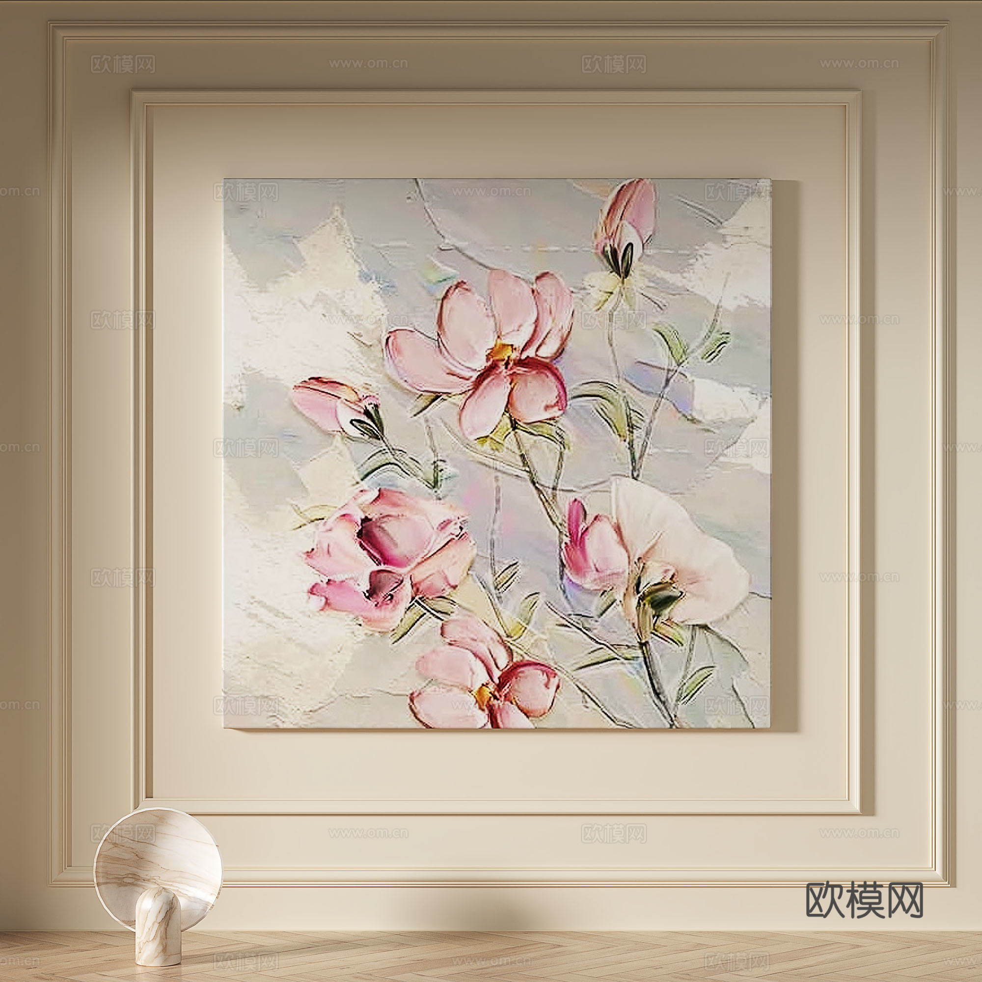 现代，奶油风，轻奢，侘寂，肌理，简约，抽象，装饰画3d模型