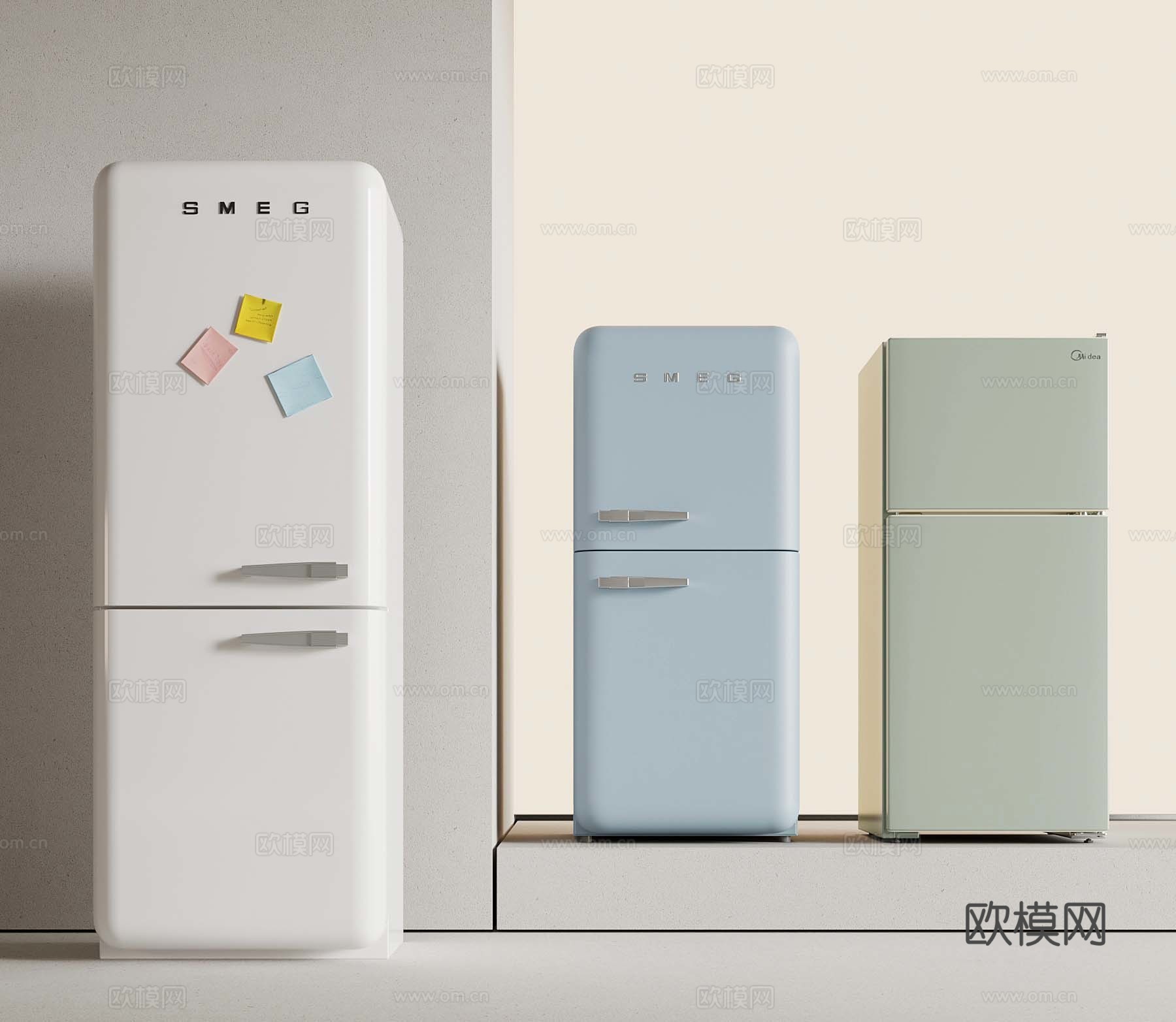 18冰箱 双开门冰箱 迷你冰箱3d模型