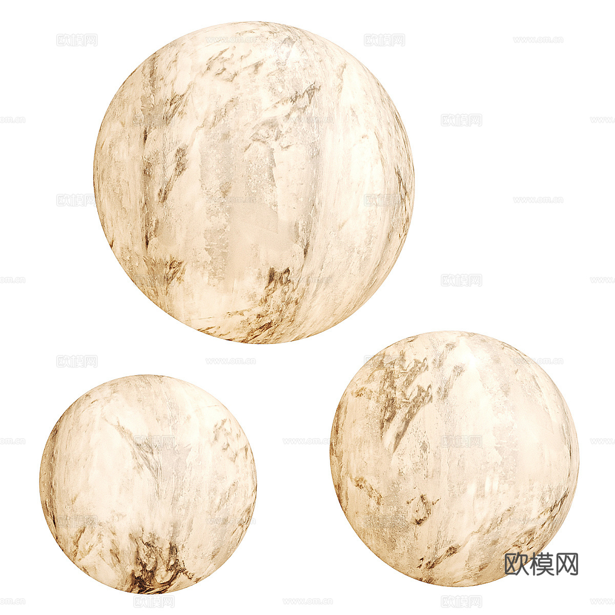 现代月球装饰墙灯3d模型