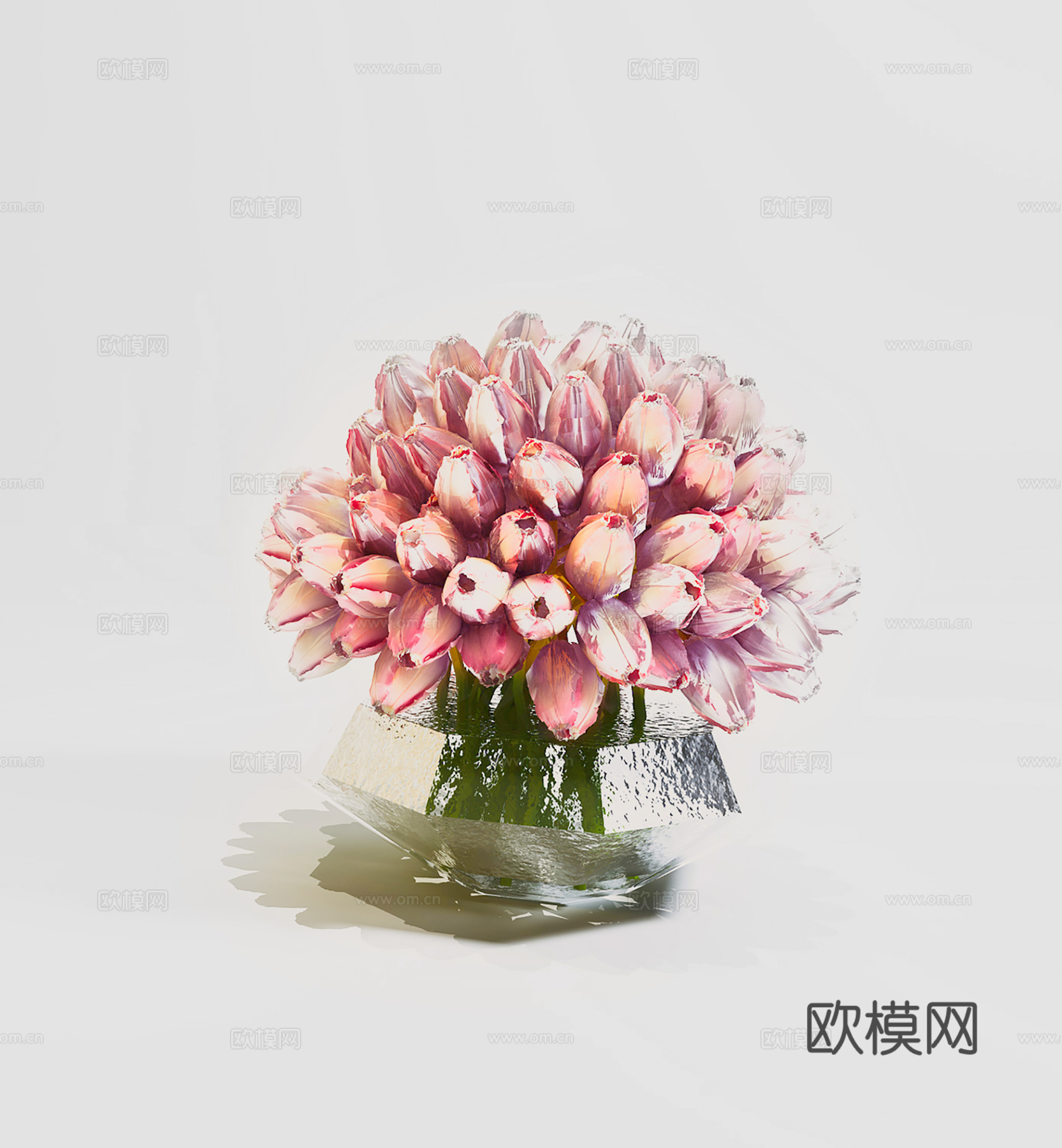 现代盆景  绿植盆栽 花瓶花艺3d模型