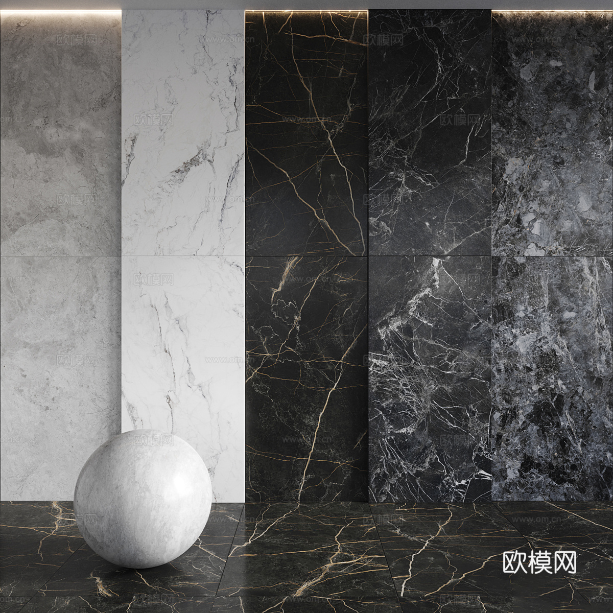 现代意式石材 大理石 岩板 奢石3d模型