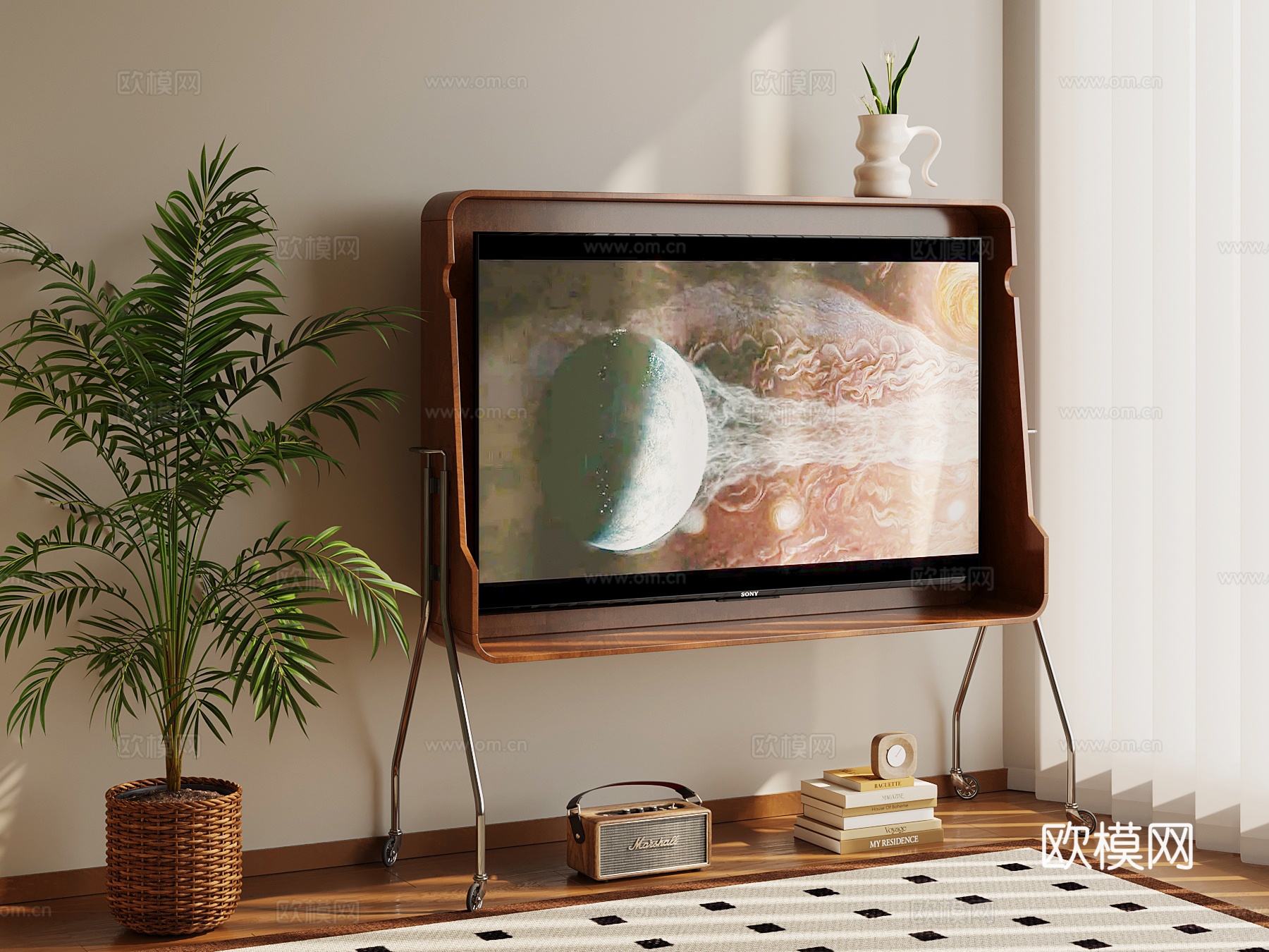 016移动电视 中古风移动电视3d模型