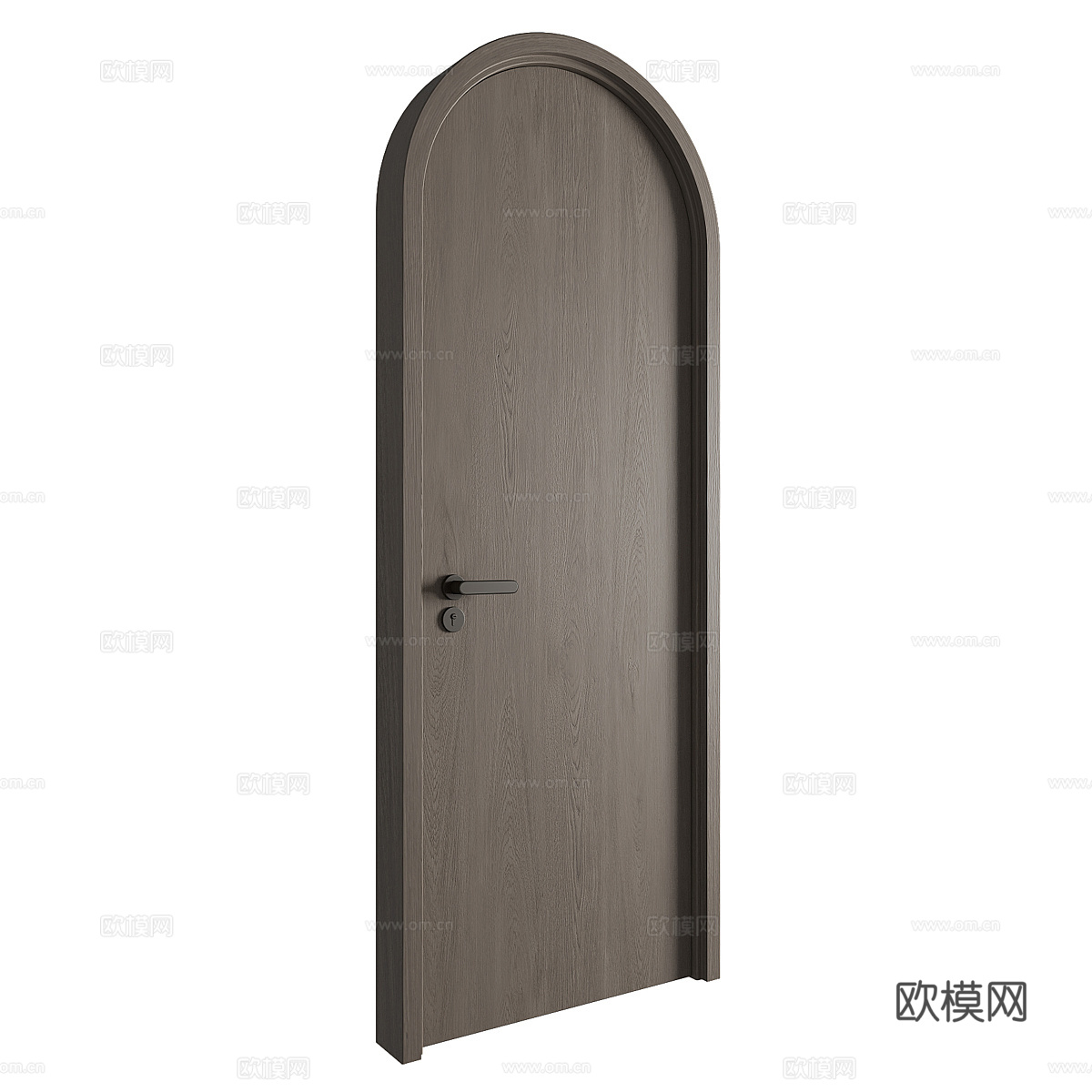 现代意式木质拱形门3d模型