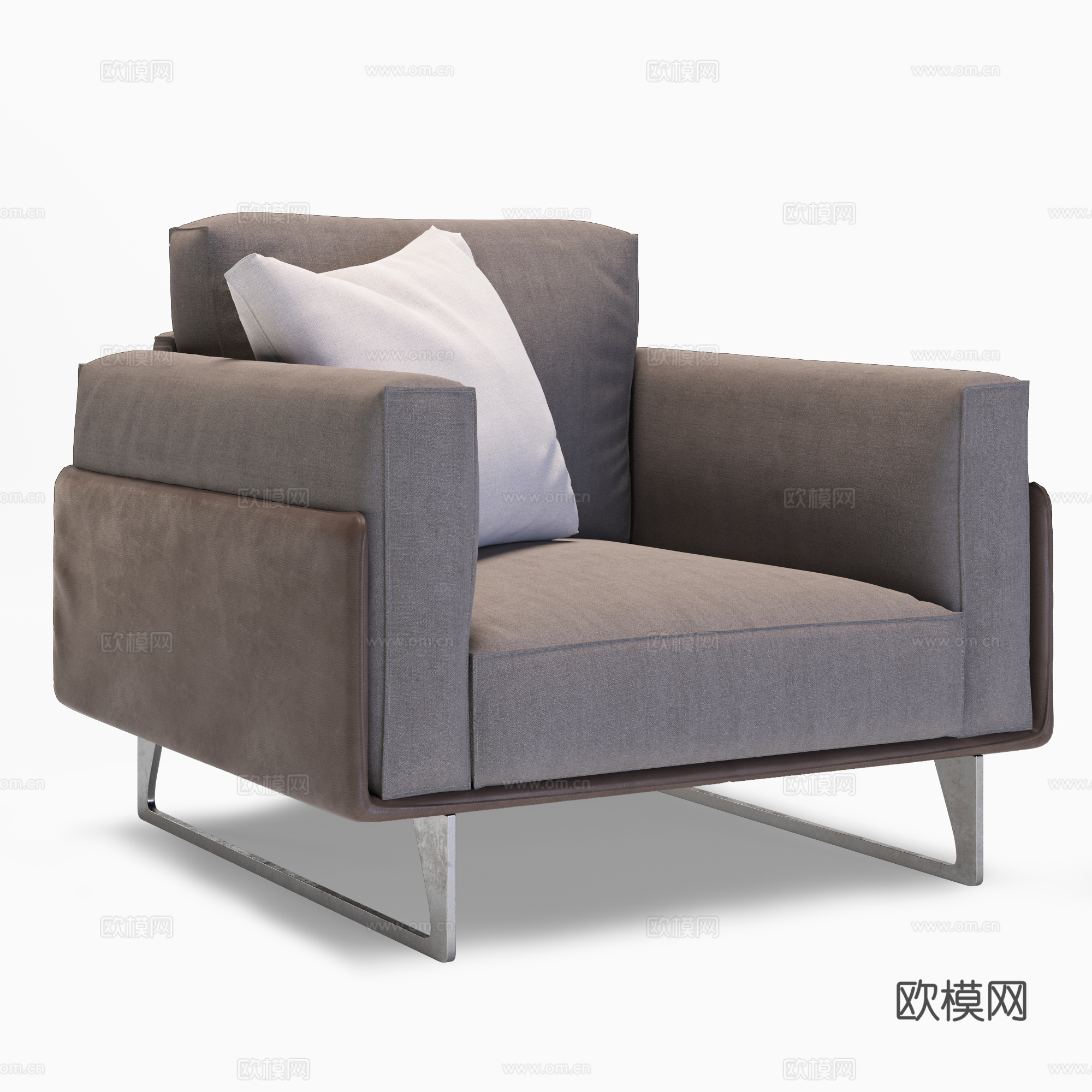 现代单人沙发 布艺沙发 休闲沙发3d模型