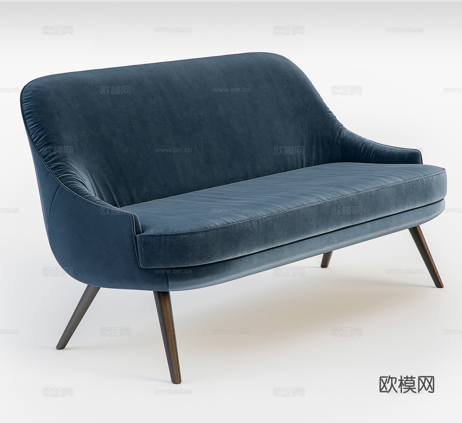 现代布艺沙发 休闲沙发  双人沙发3d模型