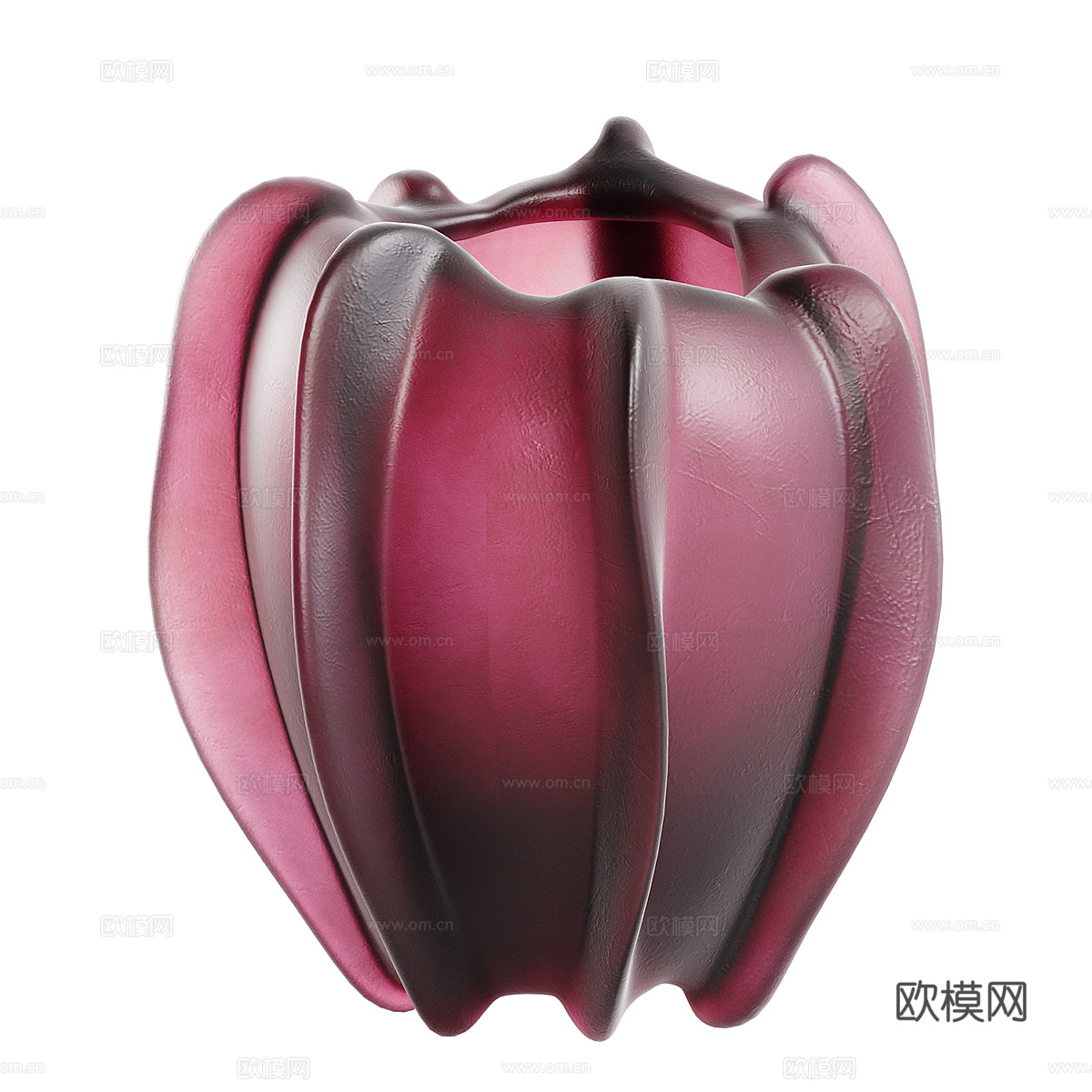现代玻璃花瓶3d模型